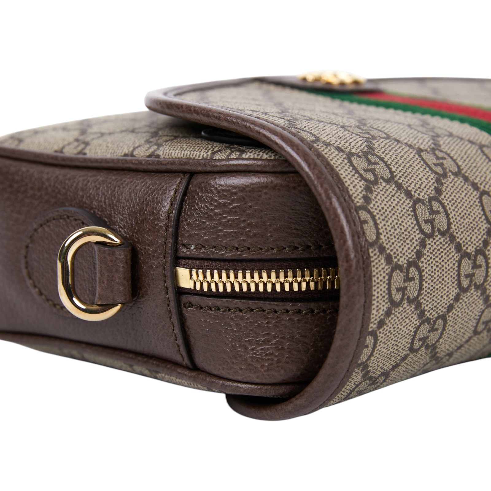 古馳 GUCCI Ophidia 小型 斜背包 722117 FAAX3 棕OPHIDIA鉚釘寬背帶單肩包 原廠盒子/防塵袋/背帶2/購買證明