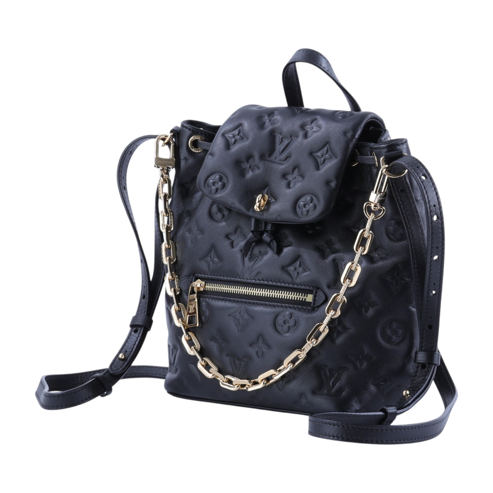 路易威登 LOUIS VUITTON Coussin Backpack PM 雙肩後背包 中型 M13357 晶片款  防塵袋/背帶/鍊帶/鎖組/購買證明