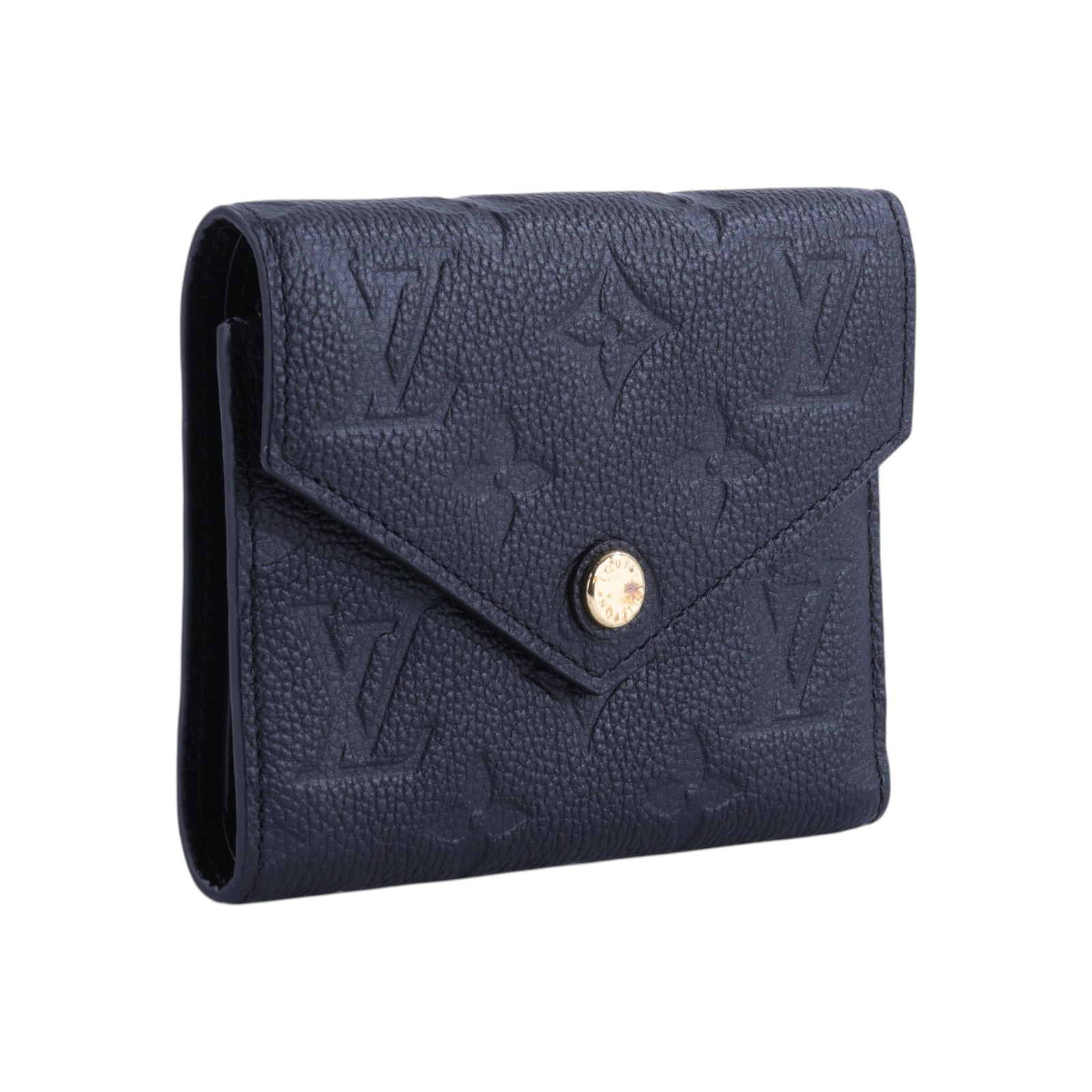 路易威登 LOUIS VUITTON Victorine 錢包 壓花牛皮 M64060 晶片款 黑原花壓紋VICTORINE 防塵袋/原廠盒子