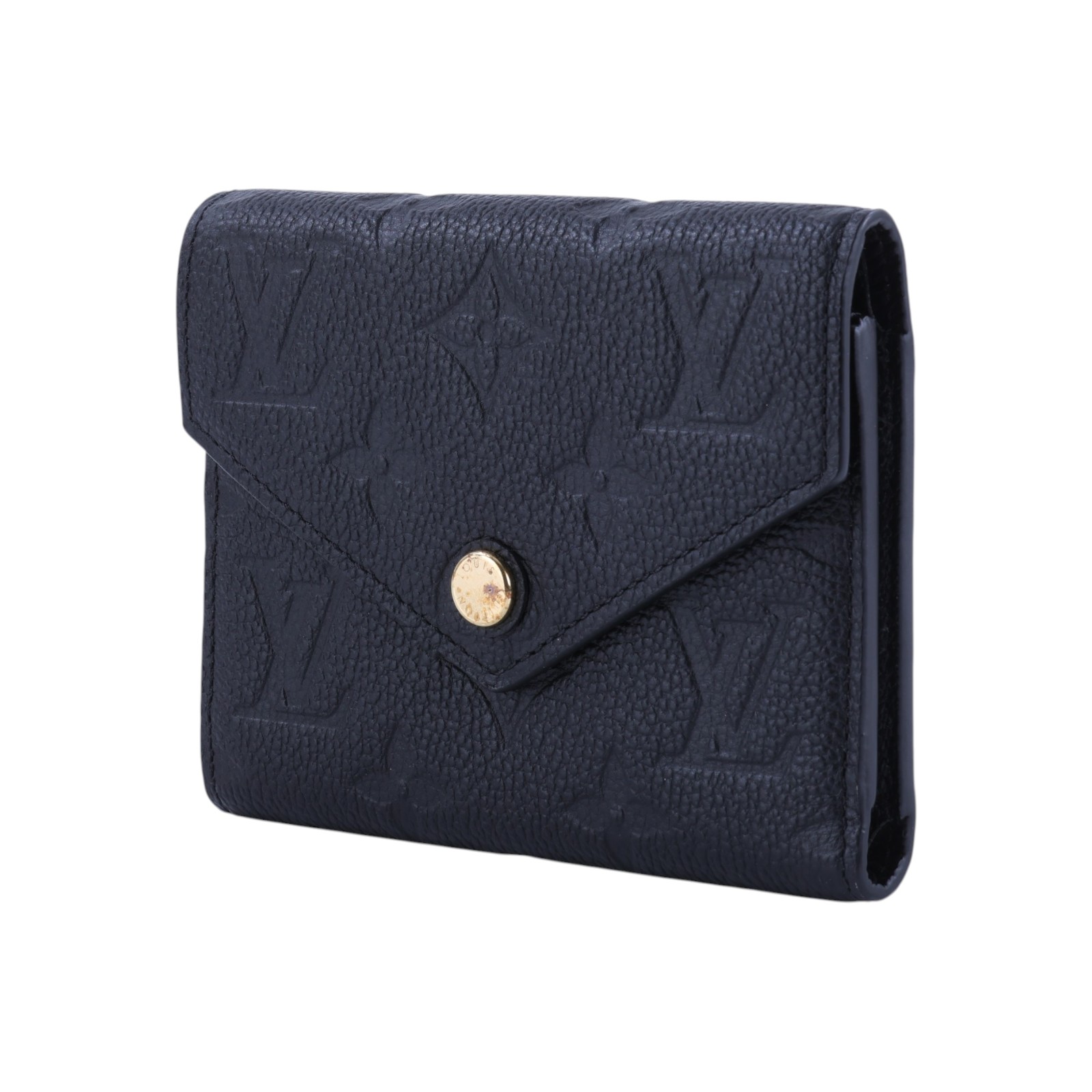 路易威登 LOUIS VUITTON Victorine 錢包 壓花牛皮 M64060 晶片款 黑原花壓紋VICTORINE 防塵袋/原廠盒子