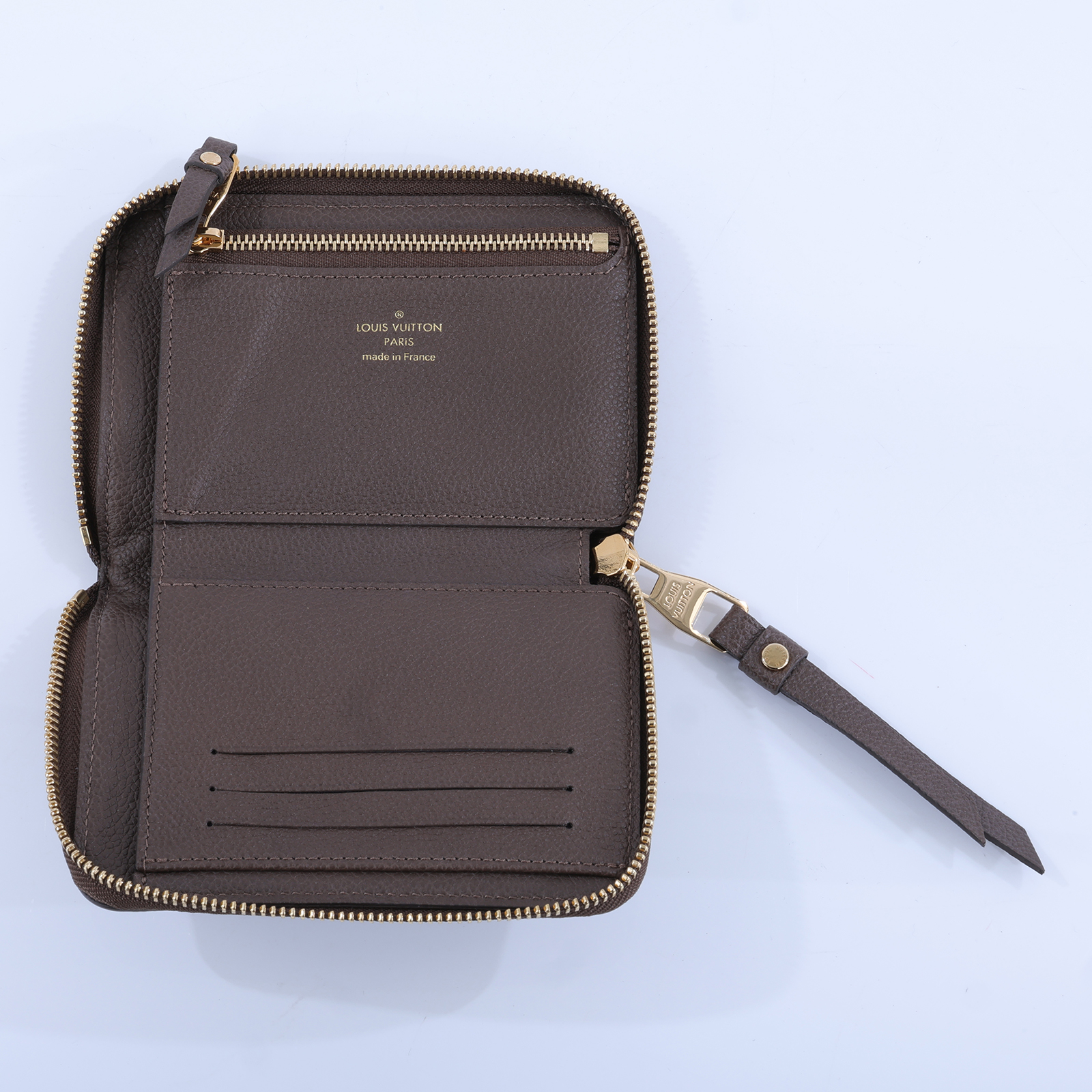 路易威登 LOUIS VUITTON Secret Compact 錢包 短夾 M93431 棕壓紋原花拉鍊短夾 原廠盒子/防塵袋
