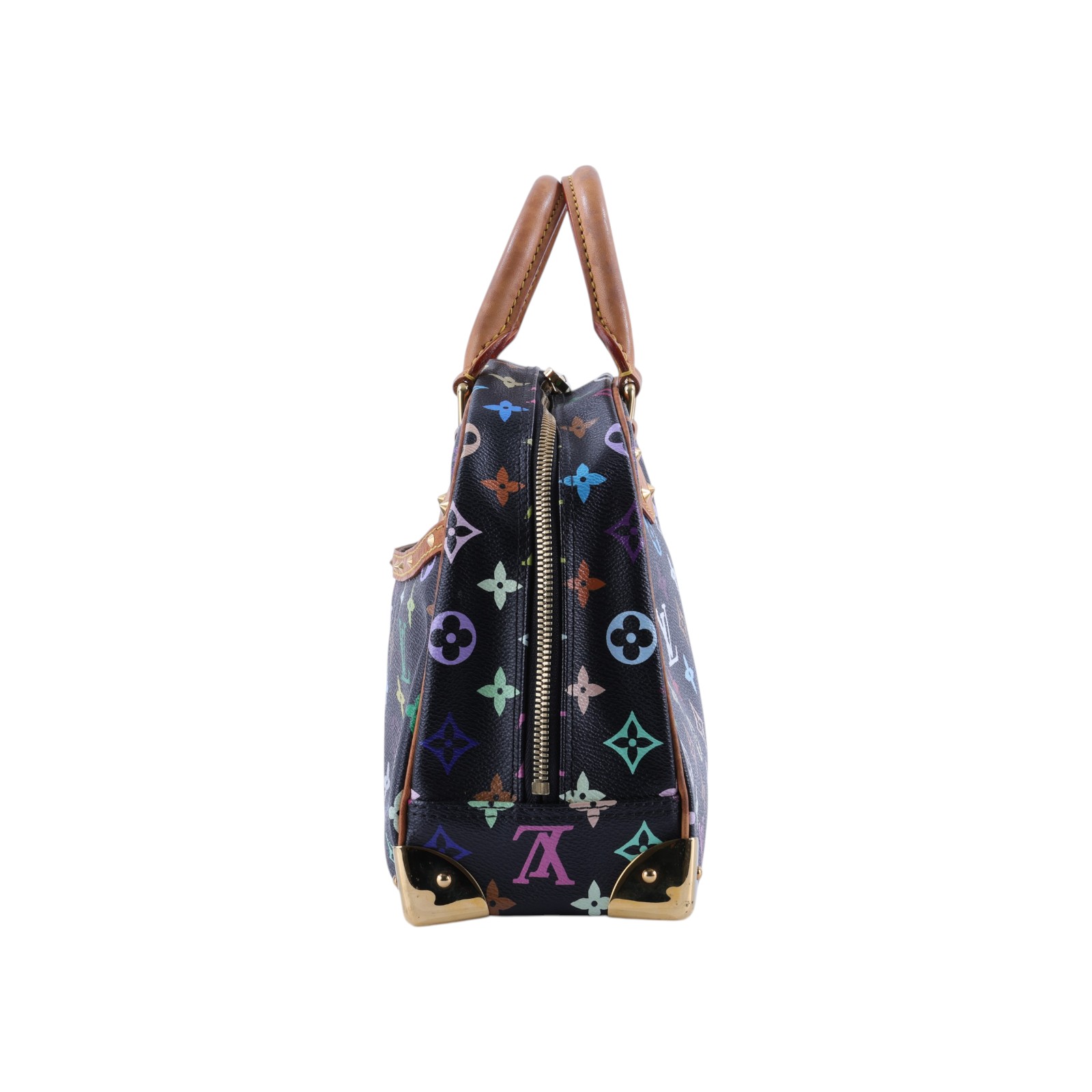 路易威登 LOUIS VUITTON Trouville 經典帆布 手提 小珍包 村上隆聯名 M92662 黑彩TROUVILLE 無附屬品