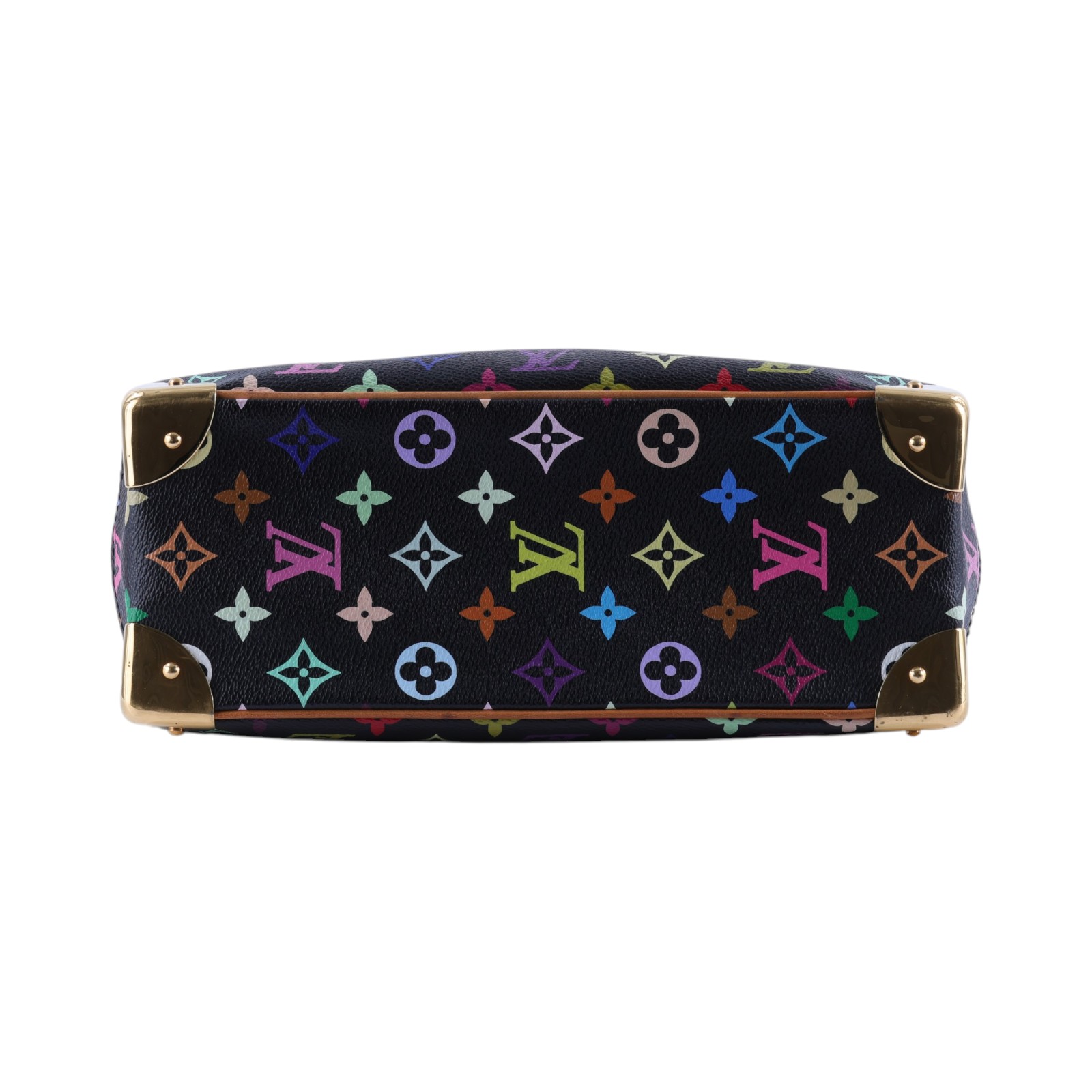 路易威登 LOUIS VUITTON Trouville 經典帆布 手提 小珍包 村上隆聯名 M92662 黑彩TROUVILLE 無附屬品