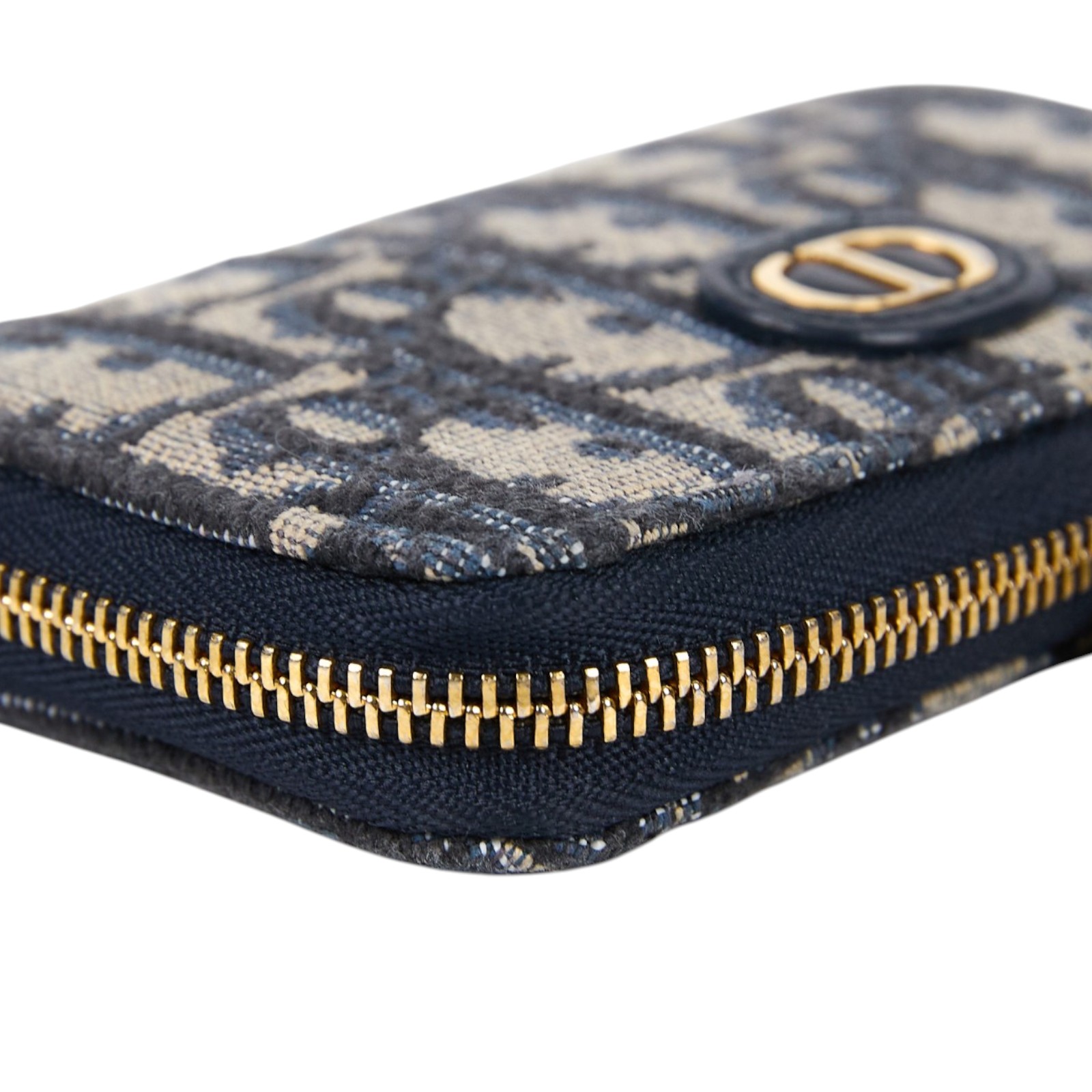 迪奧 CHRISTIAN DIOR 30 Montaigne 錢包 零錢包 鑰匙包 S2392UTZQ 藍緹花拉鍊鑰匙包 無附屬品