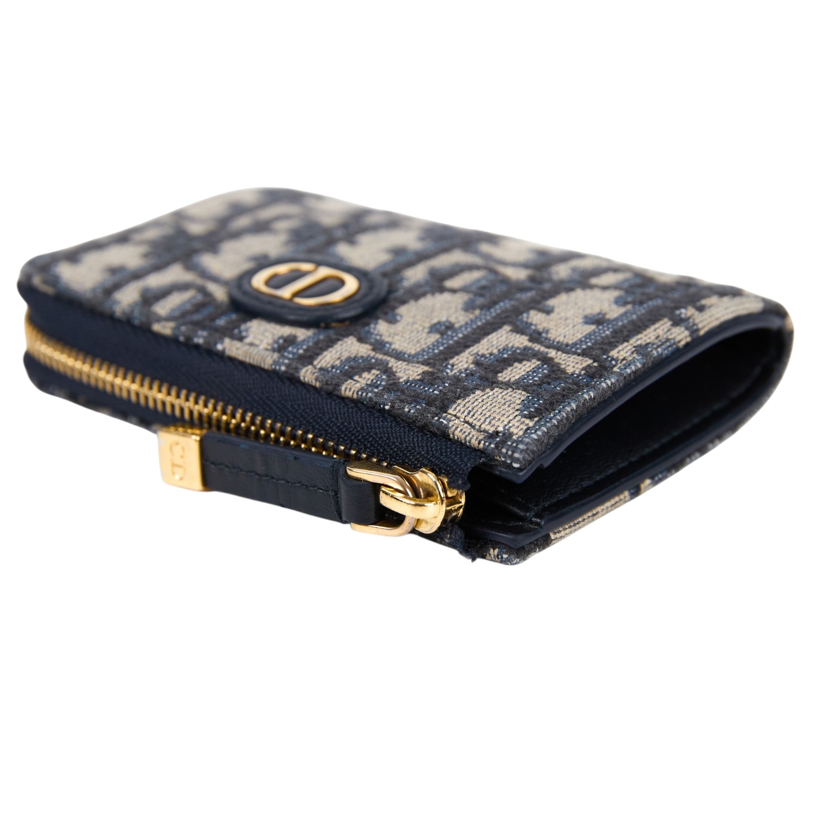 迪奧 CHRISTIAN DIOR 30 Montaigne 錢包 零錢包 鑰匙包 S2392UTZQ 藍緹花拉鍊鑰匙包 無附屬品