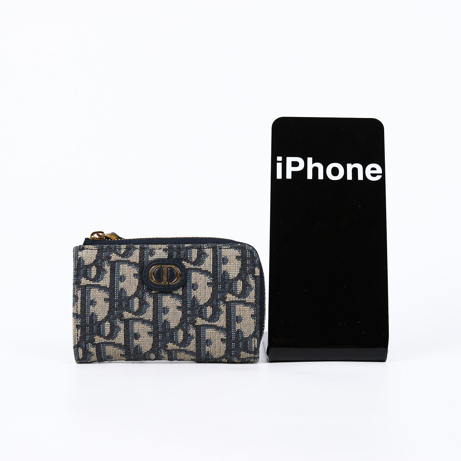 迪奧 CHRISTIAN DIOR 30 Montaigne 錢包 零錢包 鑰匙包 S2392UTZQ 藍緹花拉鍊鑰匙包 無附屬品