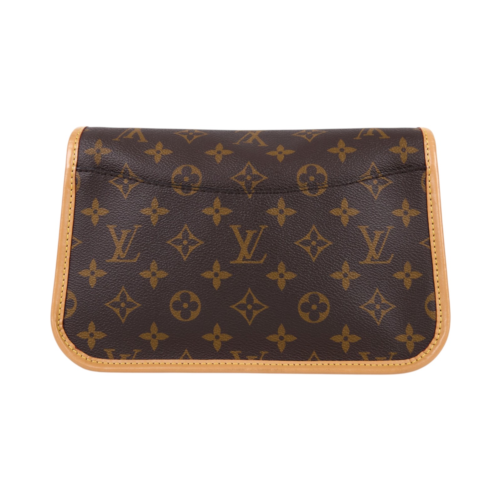 路易威登 LOUIS VUITTON Diane 腋下包法棍 單肩背包 經典帆布 M45985 晶片款 棕原花DIANE法棍包 背帶2