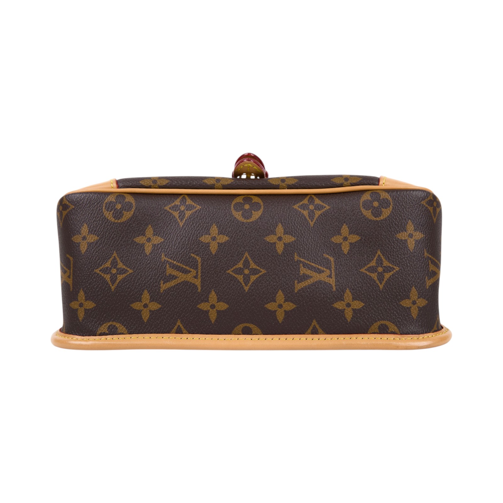 路易威登 LOUIS VUITTON Diane 腋下包法棍 單肩背包 經典帆布 M45985 晶片款 棕原花DIANE法棍包 背帶2