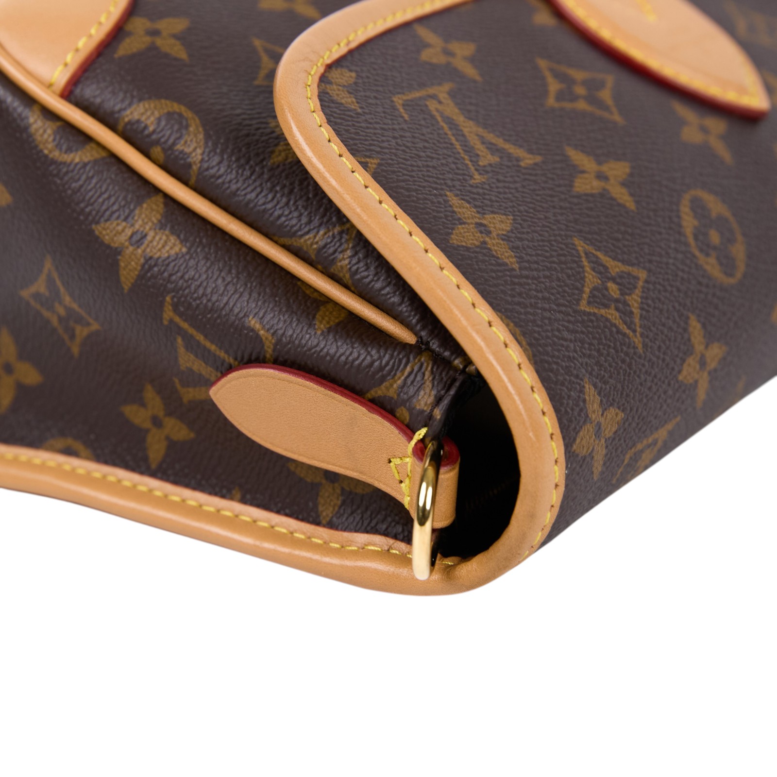 路易威登 LOUIS VUITTON Diane 腋下包法棍 單肩背包 經典帆布 M45985 晶片款 棕原花DIANE法棍包 背帶2