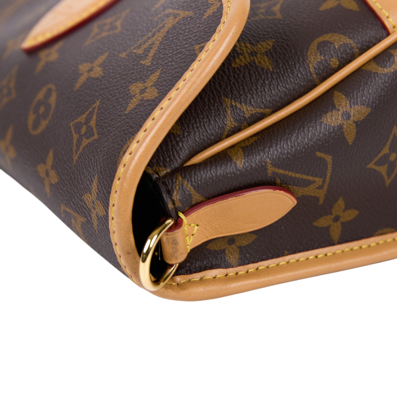路易威登 LOUIS VUITTON Diane 腋下包法棍 單肩背包 經典帆布 M45985 晶片款 棕原花DIANE法棍包 背帶2