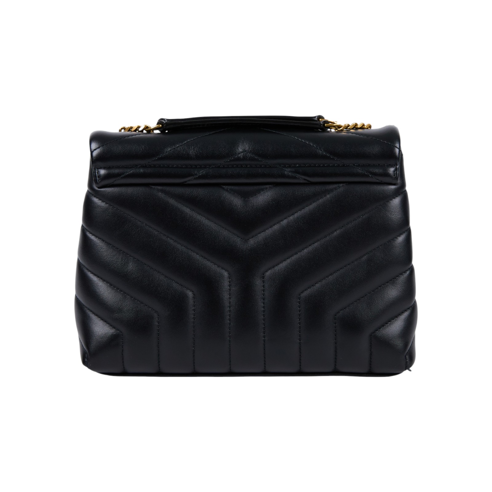 聖羅蘭 YSL SAINT LAURENT Loulou 絎縫 小牛皮 TOY 小型 手袋  肩背 斜背包 金色五金 494699DV727  無附屬品
