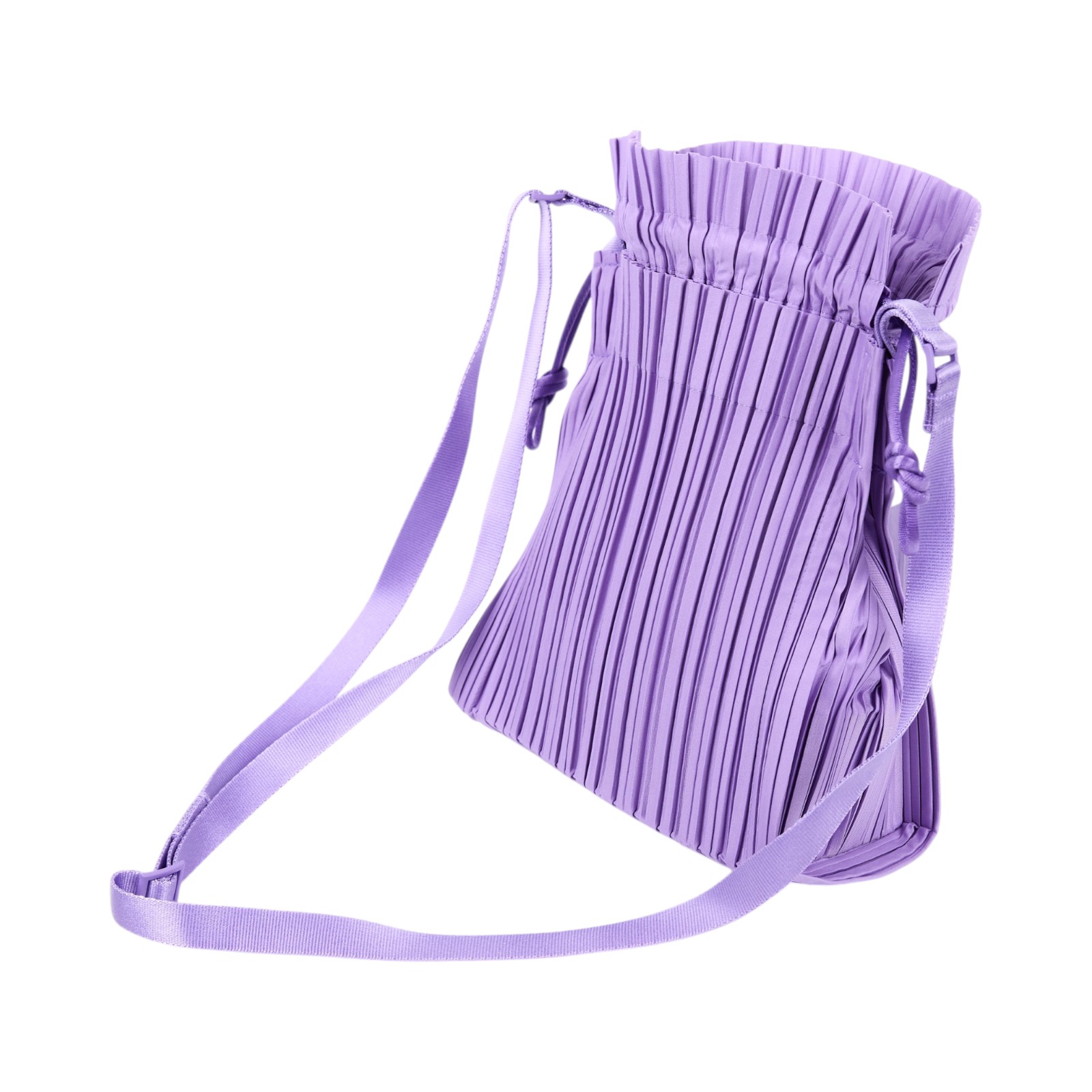 三宅一生 PLEATS PLEASE Issey Miyake SQUARE PLEATS 斜背包  淺紫皺褶包 無附屬品