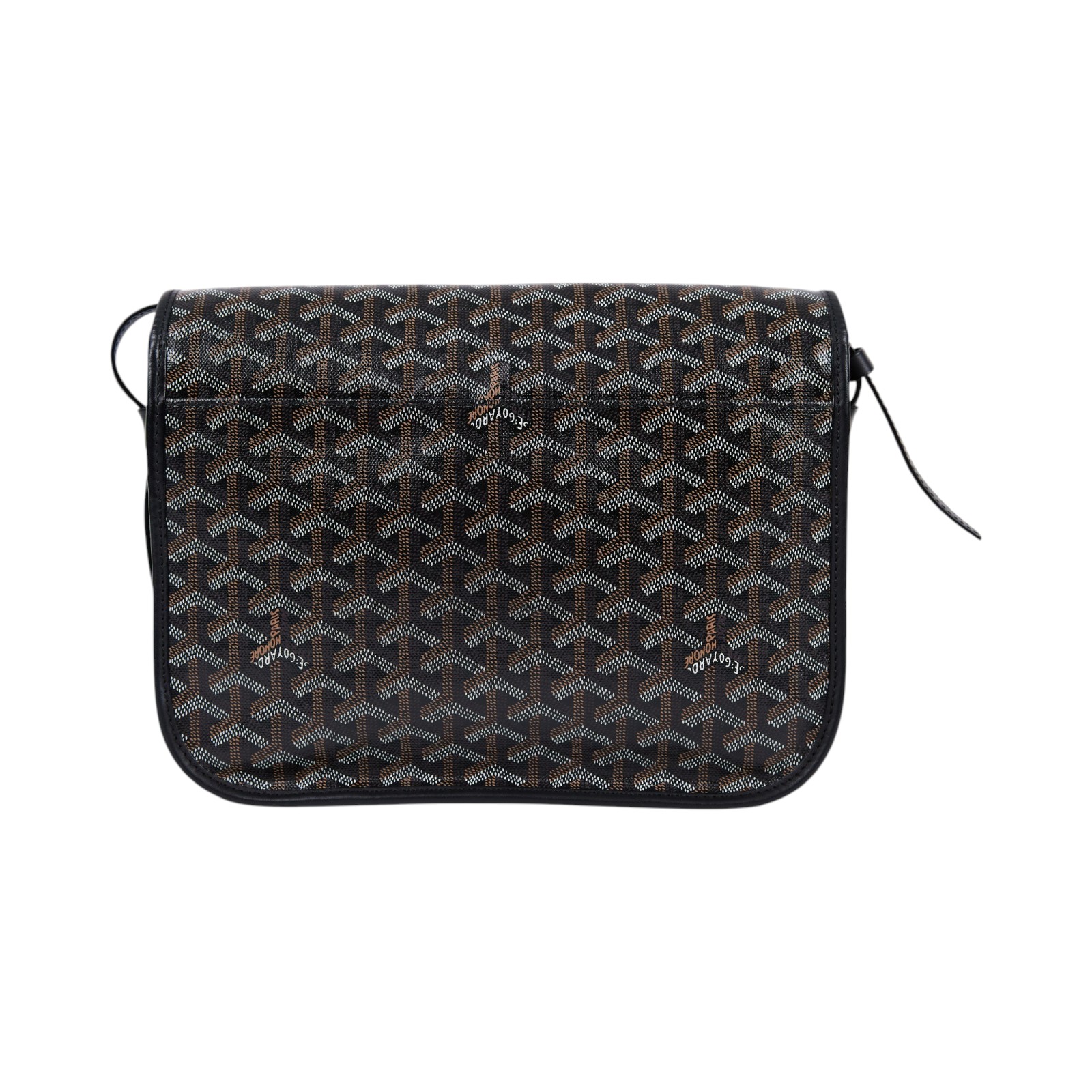 高雅德 GOYARD Belvédère PM 小型 馬鞍包 肩背包 斜背包  黑郵差包　初期型 無附屬品