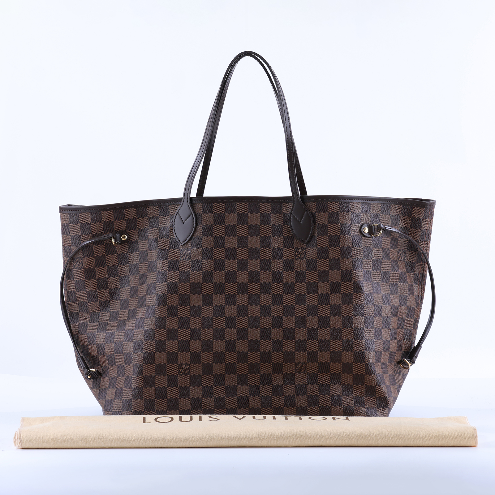 路易威登 LOUIS VUITTON 棕棋盤 Neverfull GM 托特包 N41357 棕棋盤格NEVERFULL GM 舊款 防塵袋