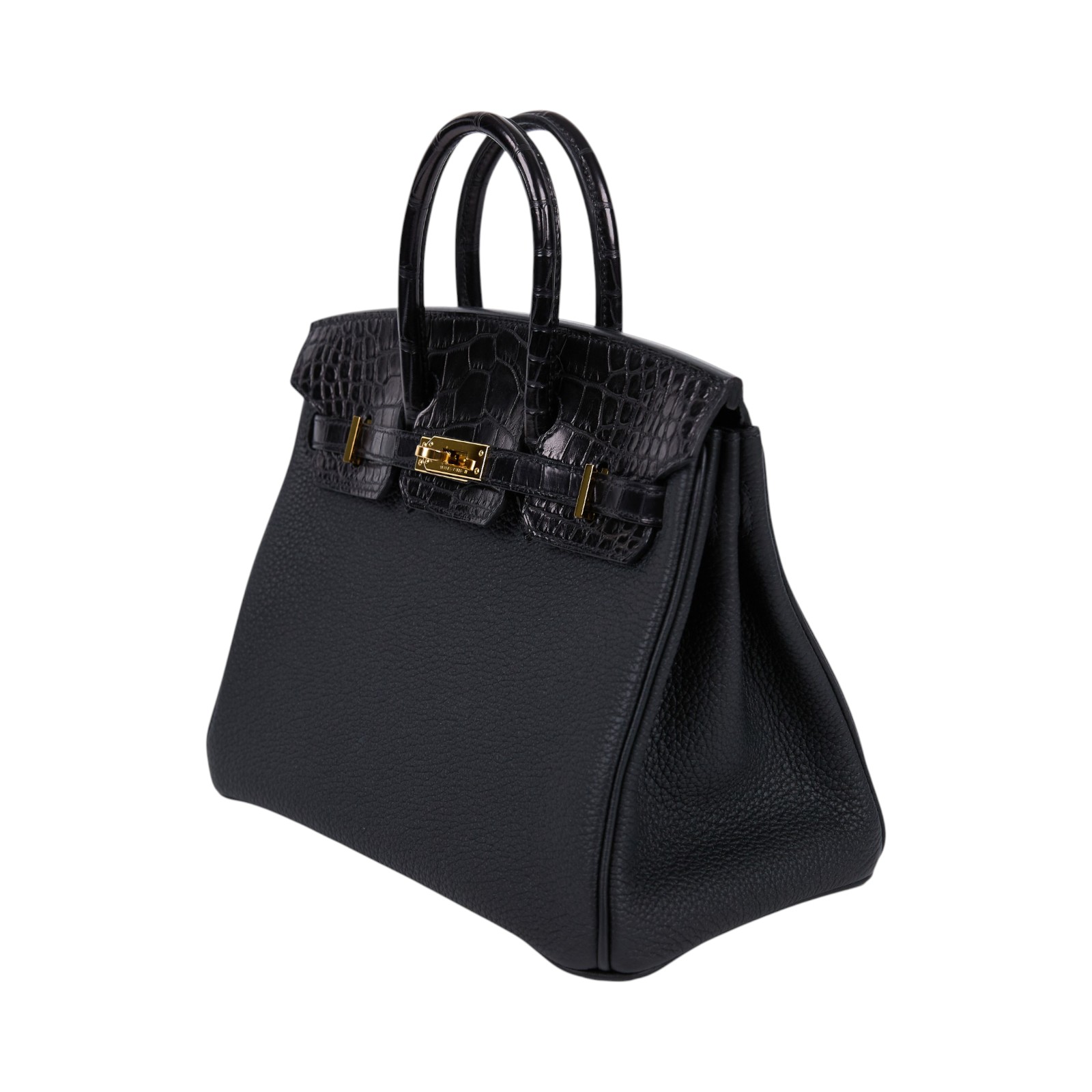 愛馬仕 Hermes Birkin Bag 柏金包 25 金色五金 黑色 H076216CCAB /Y刻  原廠盒子/防塵袋/鎖組/瀕臨絕種野生動植物國際貿易公約/購買證明/雨衣