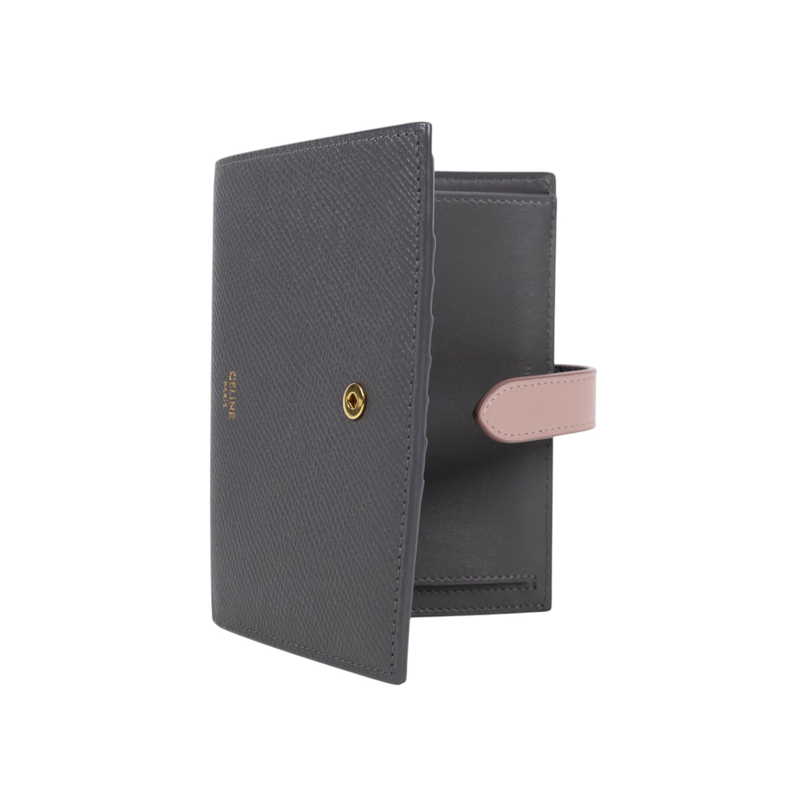 思琳 CELINE Medium Strap Wallet 錢包 短夾 10B643BRU 灰STRAP中夾 原廠盒子/防塵袋