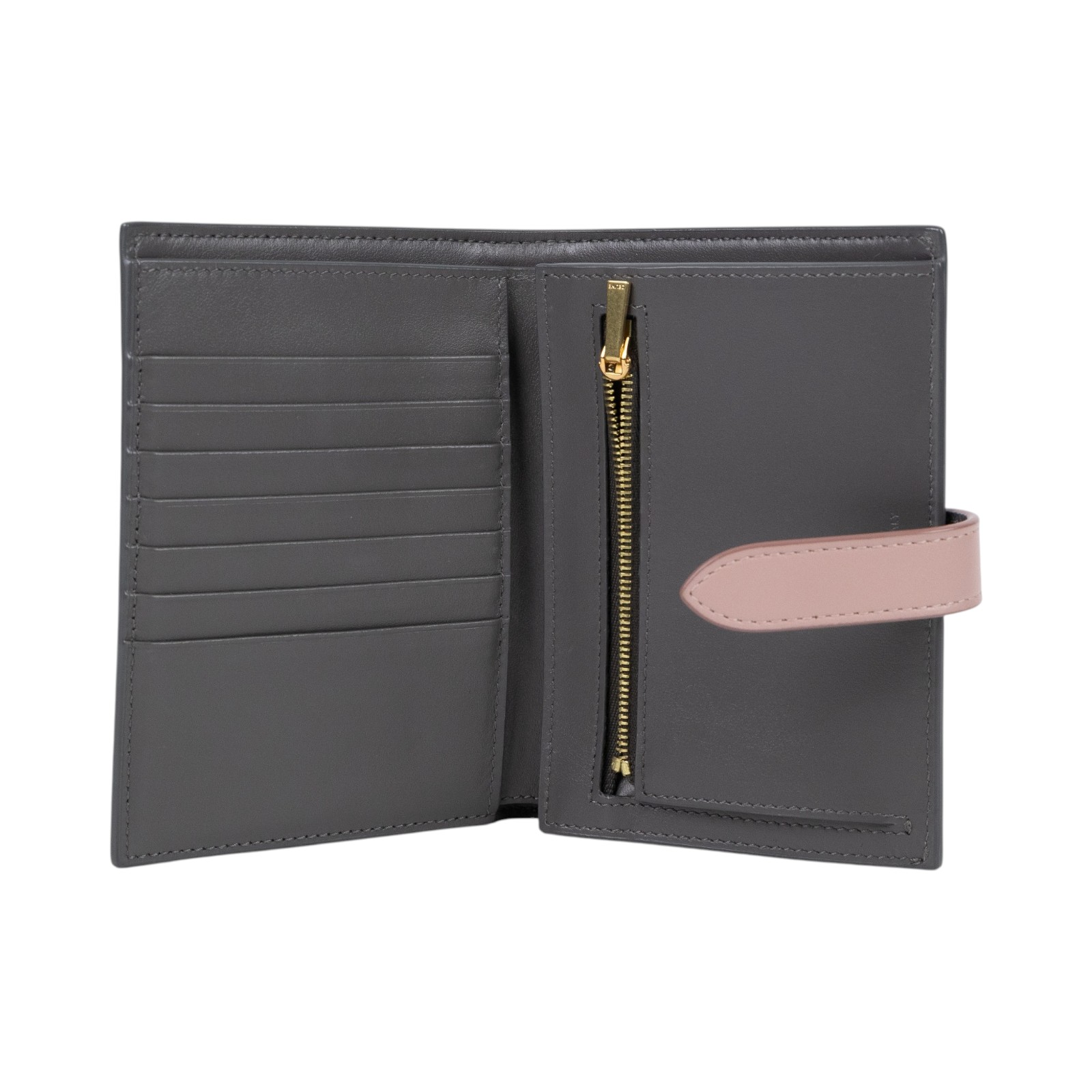 思琳 CELINE Medium Strap Wallet 錢包 短夾 10B643BRU 灰STRAP中夾 原廠盒子/防塵袋