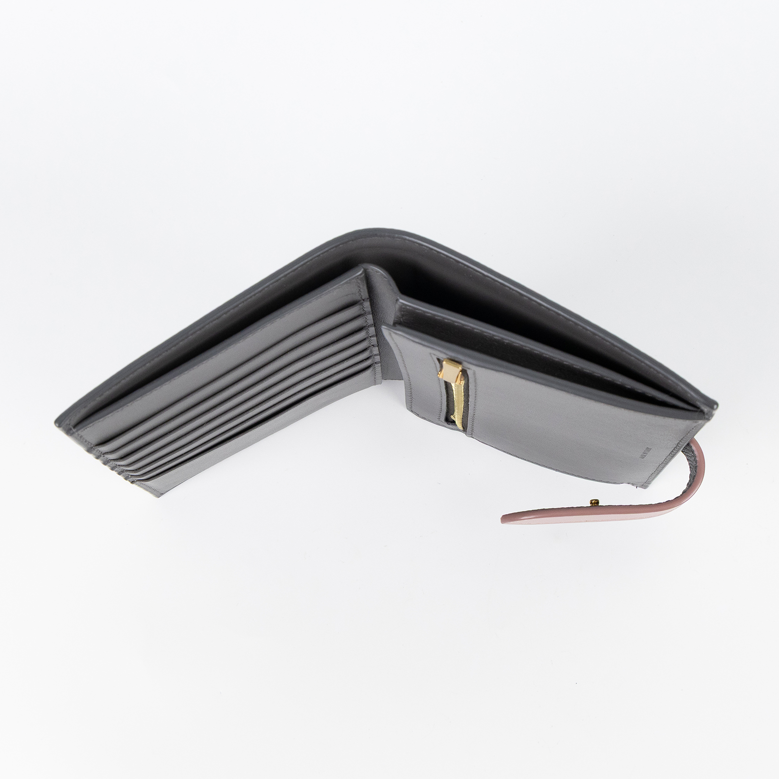 思琳 CELINE Medium Strap Wallet 錢包 短夾 10B643BRU 灰STRAP中夾 原廠盒子/防塵袋