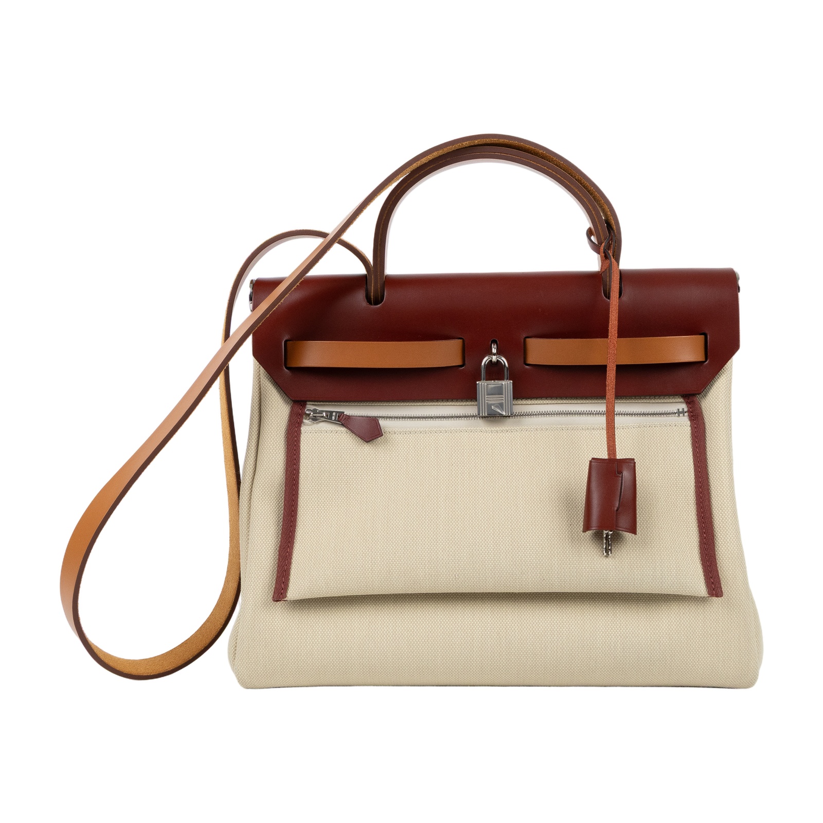 愛馬仕 Hermes Herbag Zip 31 HER31 UMN003KD U刻紅棕帆布HERBAG31 原廠盒子/防塵袋/鎖組/內袋