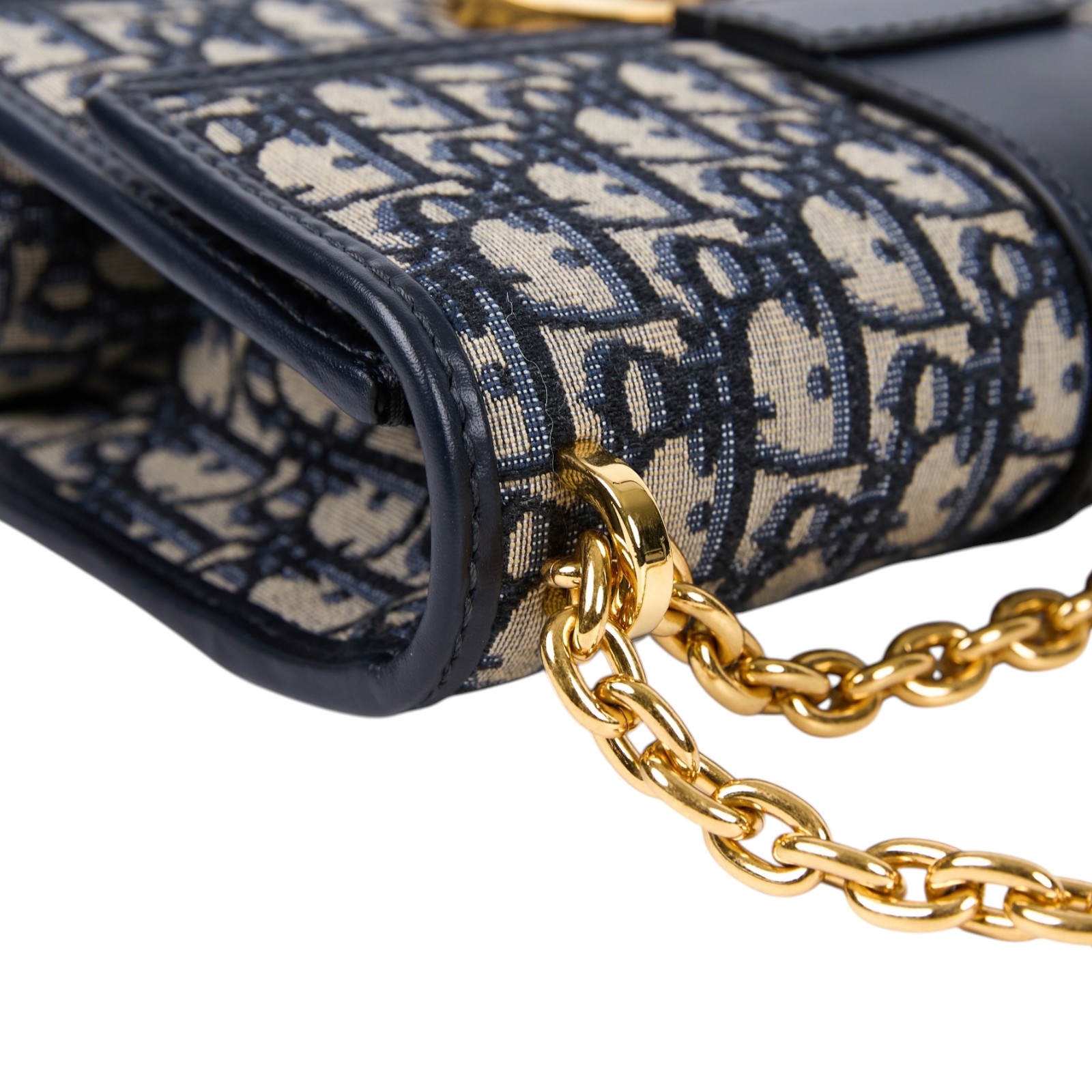 迪奧 CHRISTIAN DIOR 30 Montaigne 鏈帶 肩背手提包 M9208UTZQ 藍緹花蒙田30鏈帶包 原廠盒子/防塵袋/保證卡
