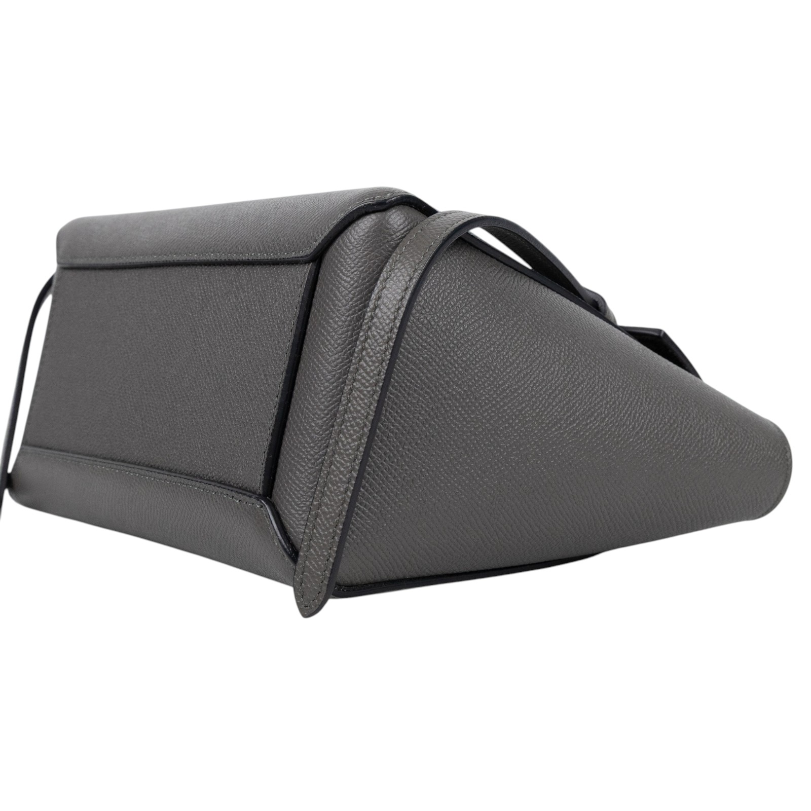 思琳 CELINE 珠地小牛皮 袖珍型 Belt 手袋 189003ZVA 鐵灰BELT鯰魚包 NANO 防塵袋/台灣購買證明/背帶