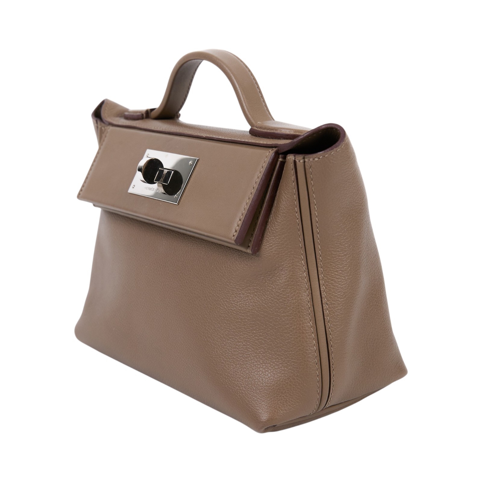 愛馬仕 Hermes 24/24 21 Mini 手提包 銀色五金 大象灰 H082153CKBH /W IT558 MT  原廠盒子/防塵袋/背帶/購買證明