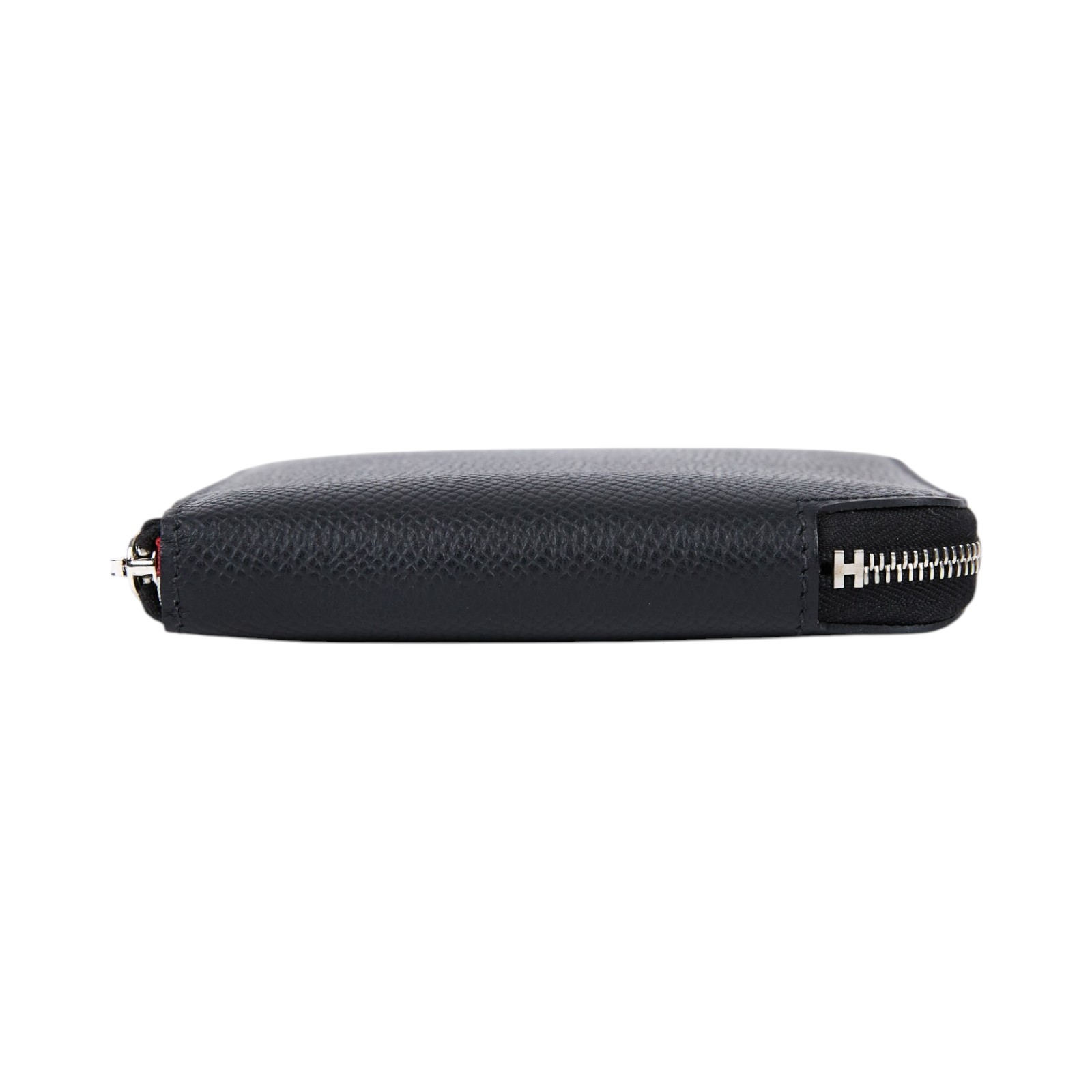 愛馬仕 Hermes SilkIn 短夾 銀色五金 黑色 天堂藍 珍珠灰 H069646CKAW /G刻 G刻 黑絲巾拉鍊短夾 原廠盒子