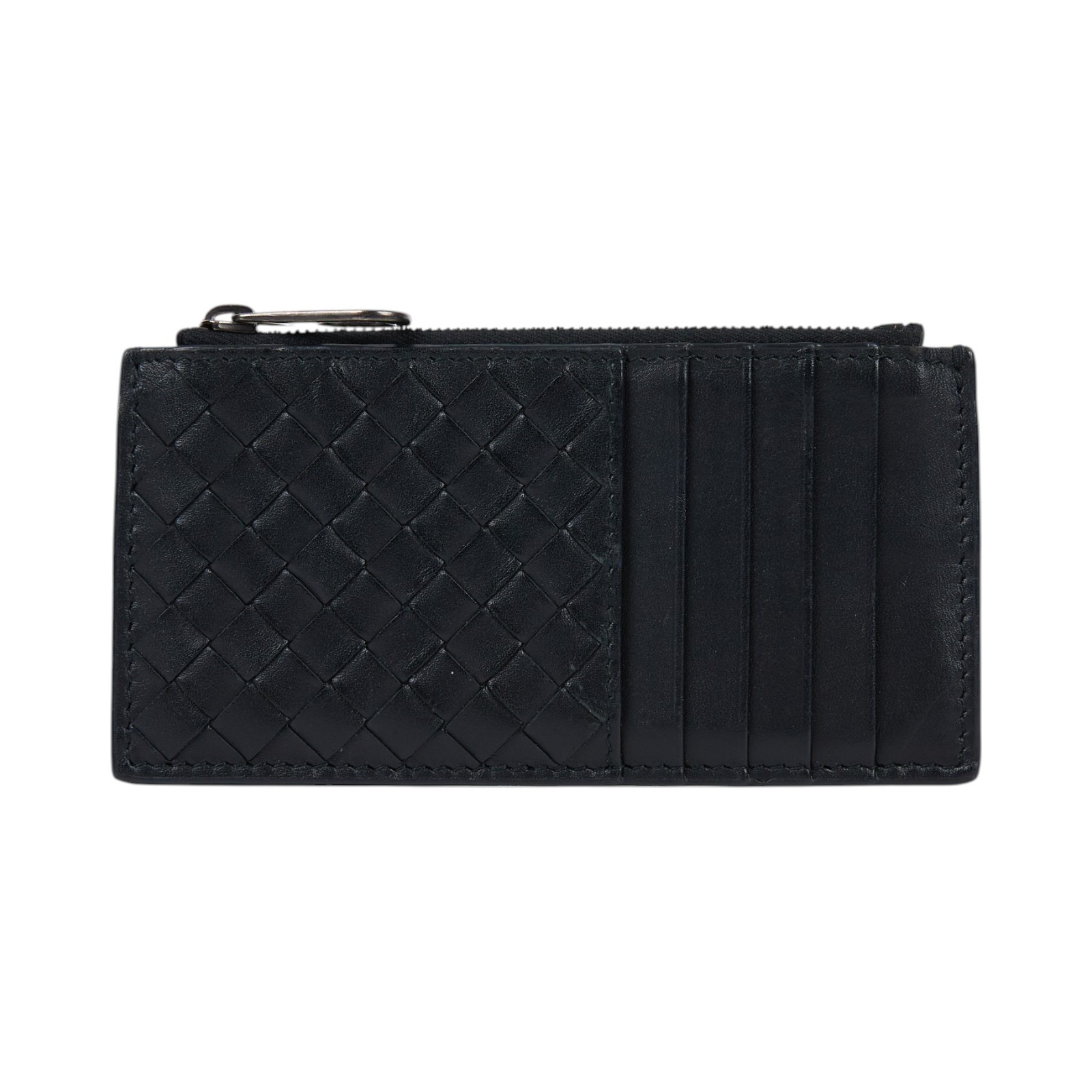 寶緹嘉 BOTTEGA VENETA Intrecciato 皮革拉鍊卡夾小錢包 566430 V47W1 1275 566430V47W1  無附屬品