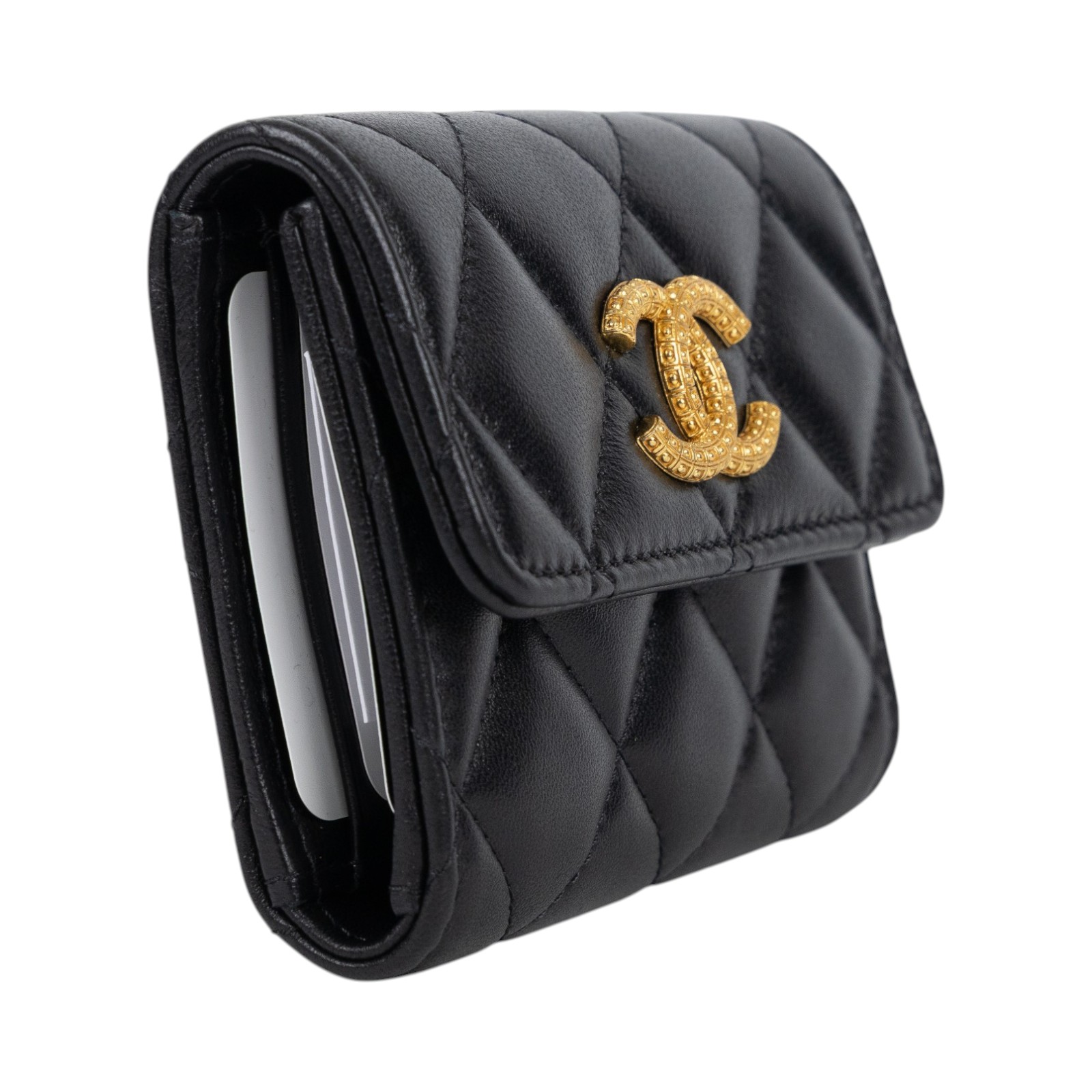 香奈兒 CHANEL 卡片夾 Card Case AP3410 B12929 晶片款 黑金雙C短夾 原廠盒子/防塵袋/購買證明影本