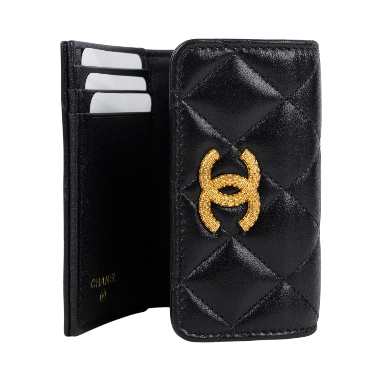 香奈兒 CHANEL 卡片夾 Card Case AP3410 B12929 晶片款 黑金雙C短夾 原廠盒子/防塵袋/購買證明影本