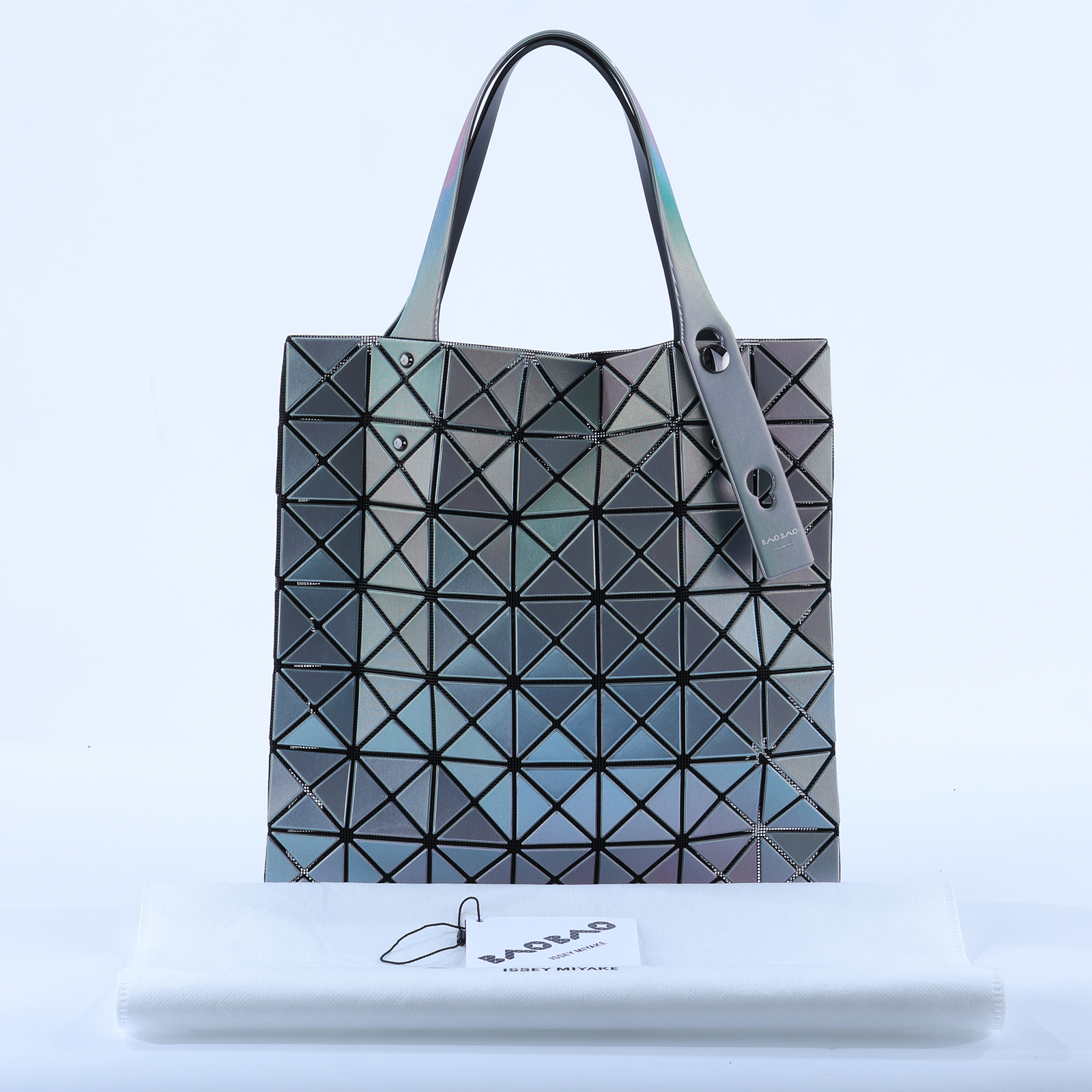 三宅一生 ISSEY MIYAKE BAOBAO 亮面炫彩幾何 7X7 手提托特包  炫彩幾何托特包7X7 防塵袋