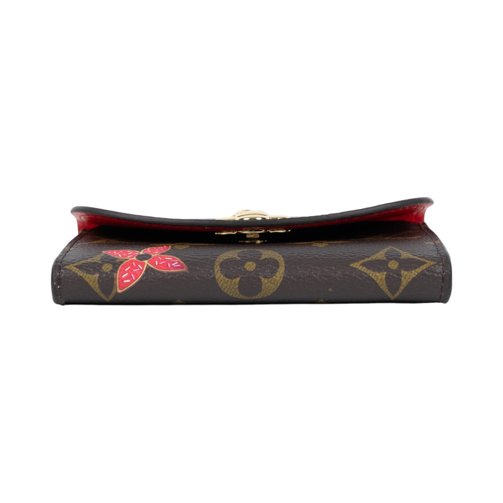路易威登 LOUIS VUITTON Rosalie 零錢包 經典帆布 Candy Red M12220 晶片款  原廠盒子/防塵袋