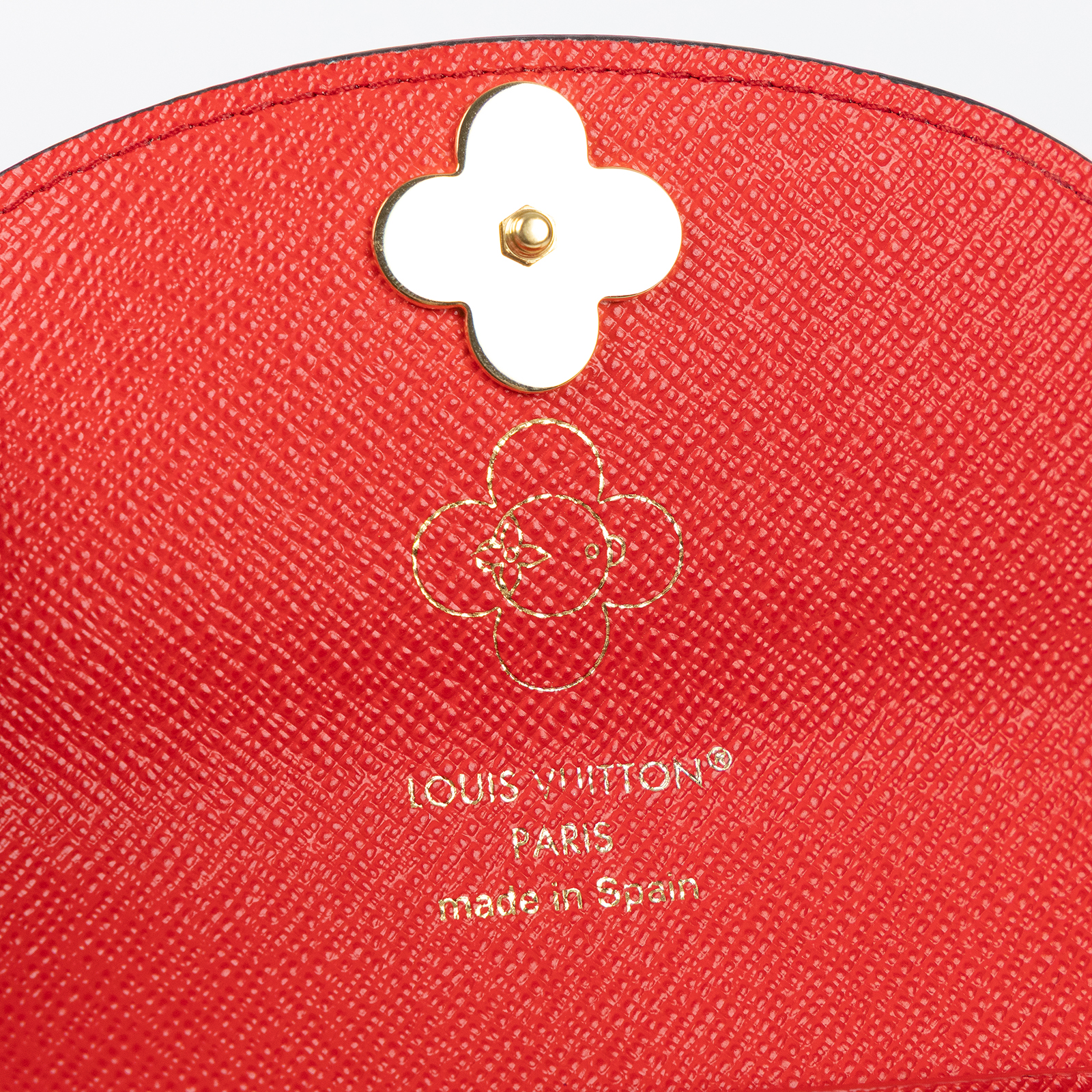 路易威登 LOUIS VUITTON Rosalie 零錢包 經典帆布 Candy Red M12220 晶片款  原廠盒子/防塵袋