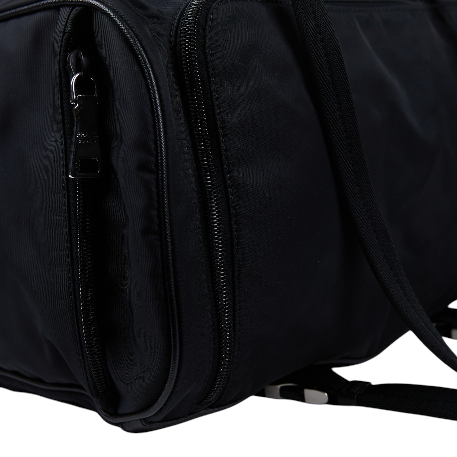 普拉達 PRADA 寵物袋 Re-Nylon Saffiano 皮革 2VC968_2DMT 黑尼龍多功能寵物提袋 防塵袋/背帶/小包