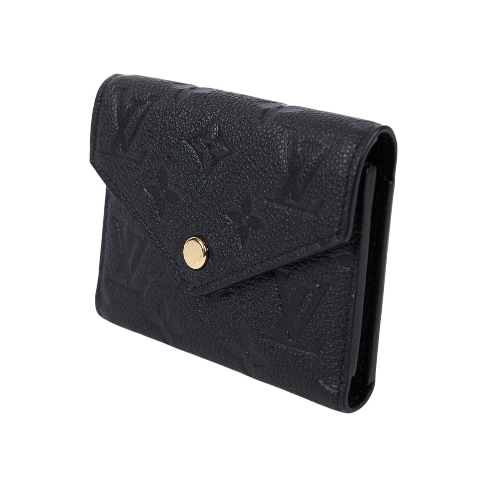 路易威登 LOUIS VUITTON Victorine 錢包 壓花牛皮 M64060 晶片款 黑原花壓紋VICTORINE 原廠盒子/防塵袋/購買證明