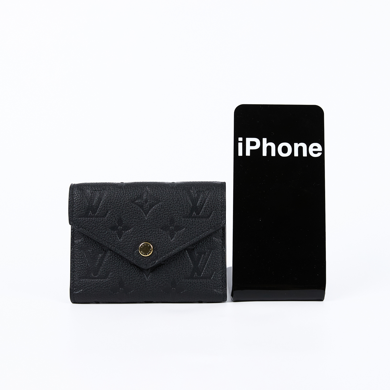 路易威登 LOUIS VUITTON Victorine 錢包 壓花牛皮 M64060 晶片款 黑原花壓紋VICTORINE 原廠盒子/防塵袋/購買證明