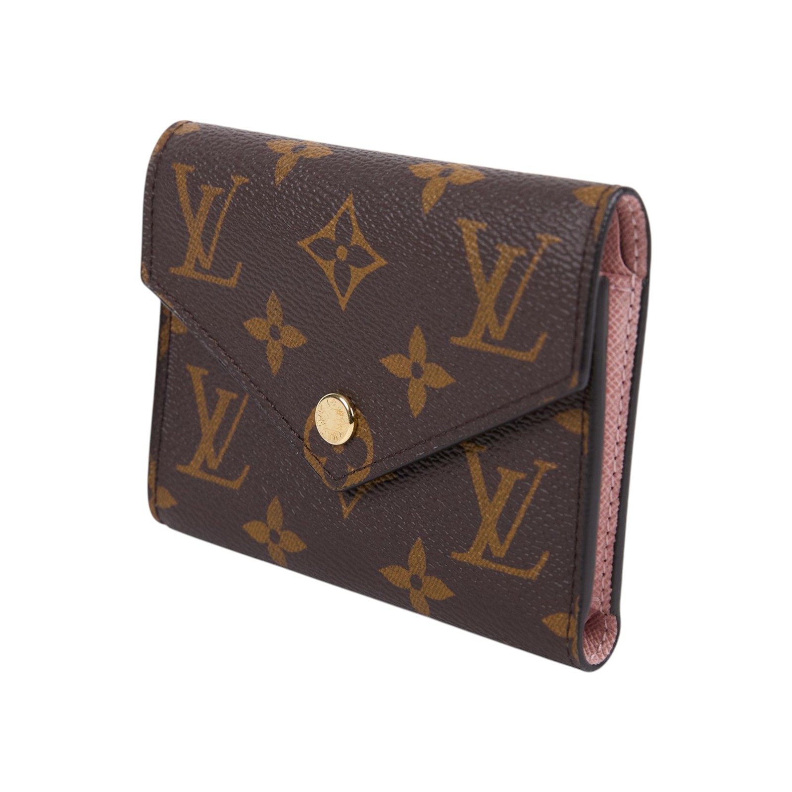 路易威登 LOUIS VUITTON Victorine 錢包 塗層帆布 芭蕾粉色 M62360 晶片款  原廠盒子/防塵袋/台灣購買證明