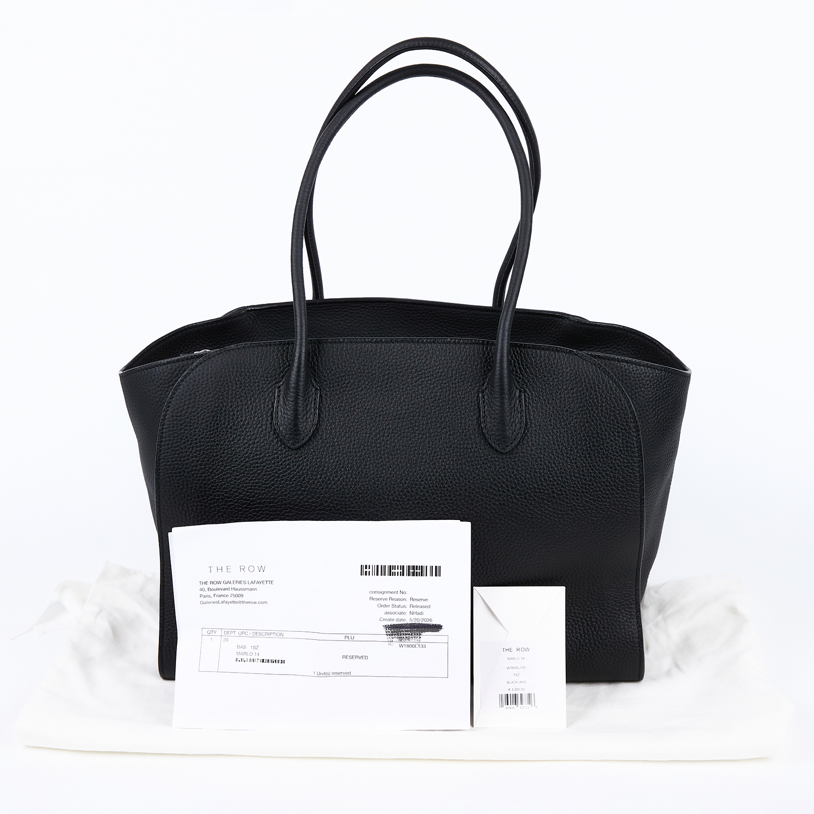 安靜奢華主義 THE ROW Marlo 14 包 W1800L133 黑MARLO14 防塵袋/法國購買證明影本