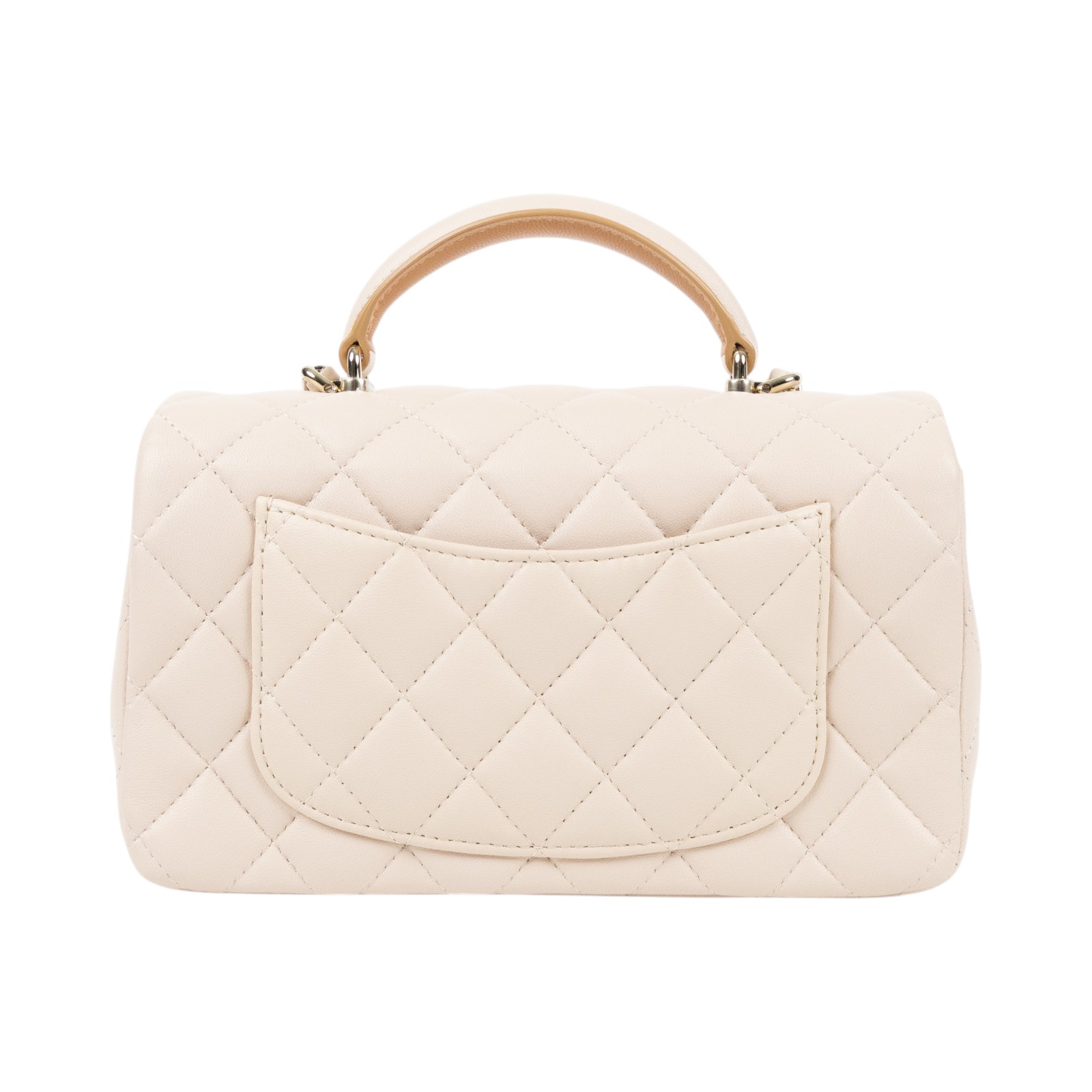 香奈兒 CHANEL Coco 20  Handle 肩背 斜背 迷你 口蓋包 AS2431 晶片款 米金羊COCO20 手把款 原廠盒子/防塵袋