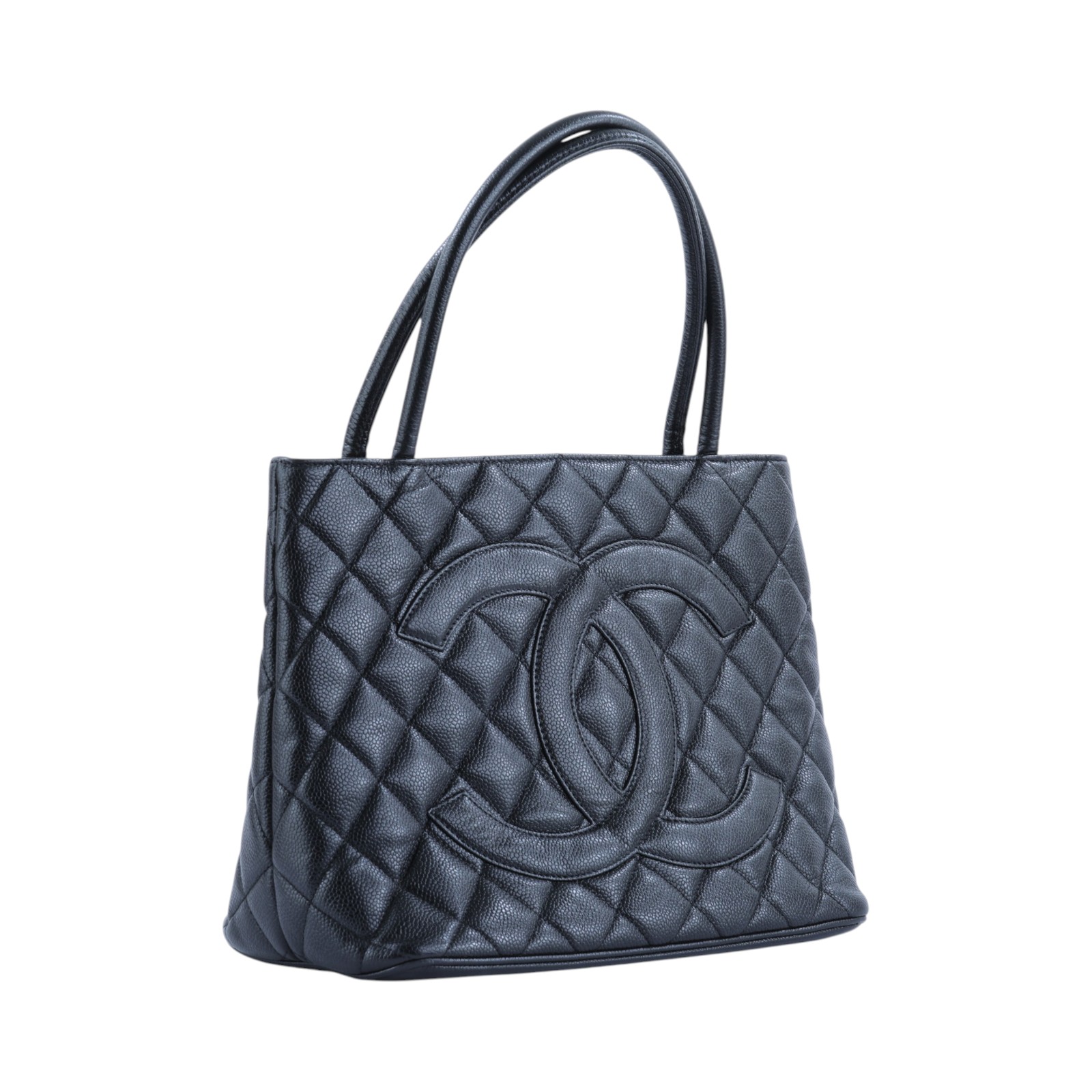 香奈兒 CHANEL 手提包 方型 銀幣包 A01804 8開黑荔枝金幣托特包 無附屬品