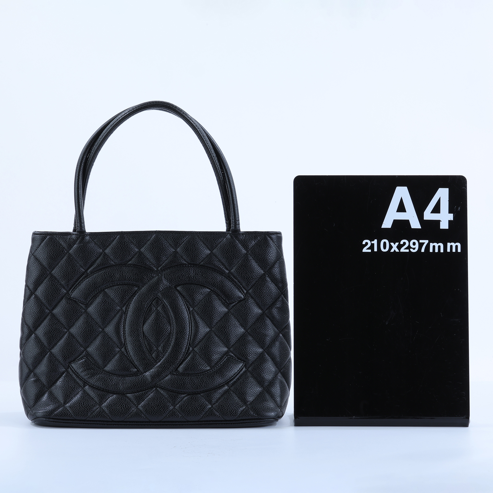 香奈兒 CHANEL 手提包 方型 銀幣包 A01804 8開黑荔枝金幣托特包 無附屬品