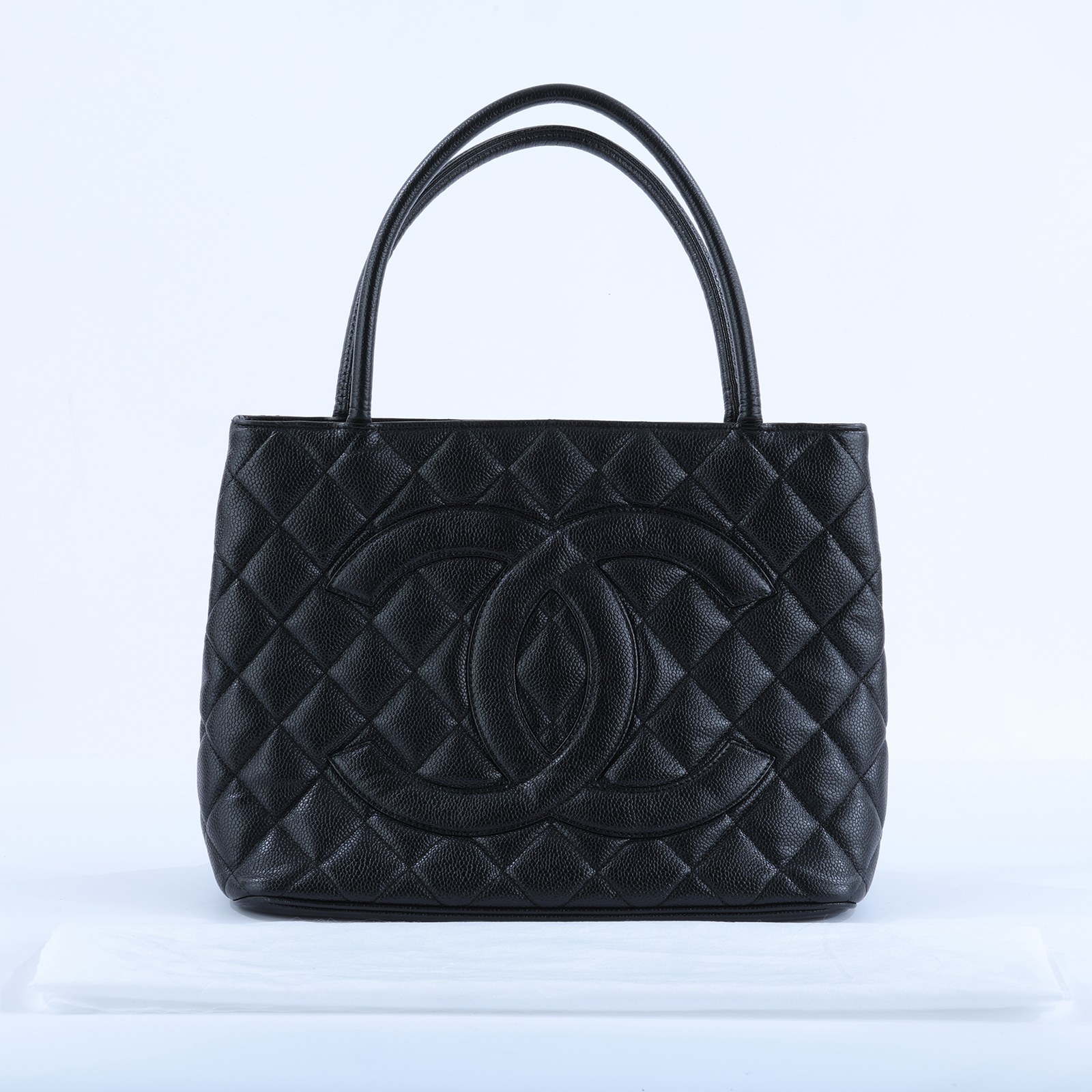 香奈兒 CHANEL 手提包 方型 銀幣包 A01804 8開黑荔枝金幣托特包 無附屬品