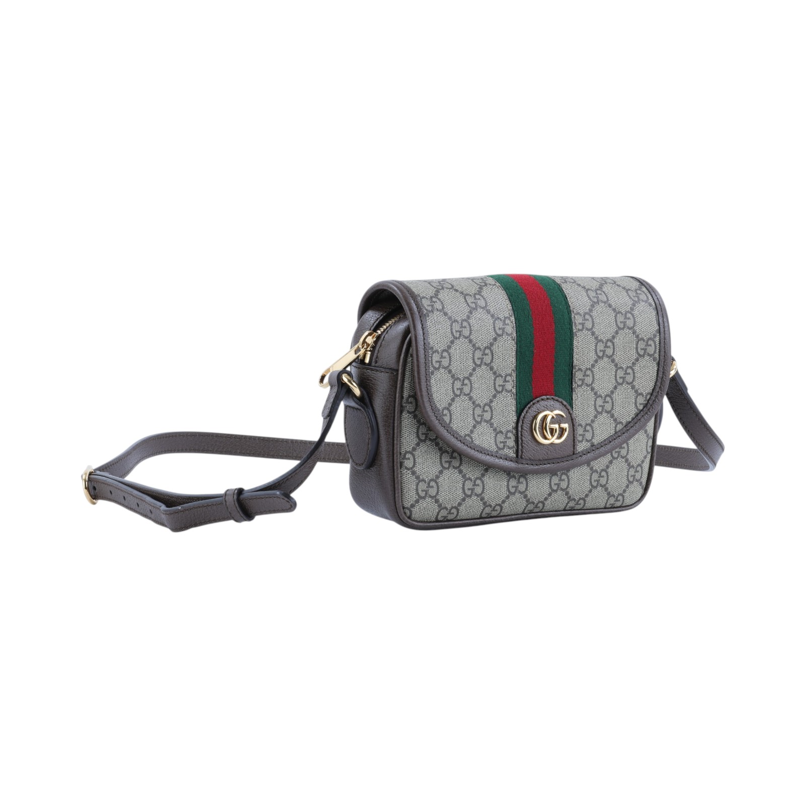 古馳 GUCCI ophidia 拉鍊 迷你 翻蓋 肩背 斜背包 772239 咖OPHIDIA斜背包 無附屬品