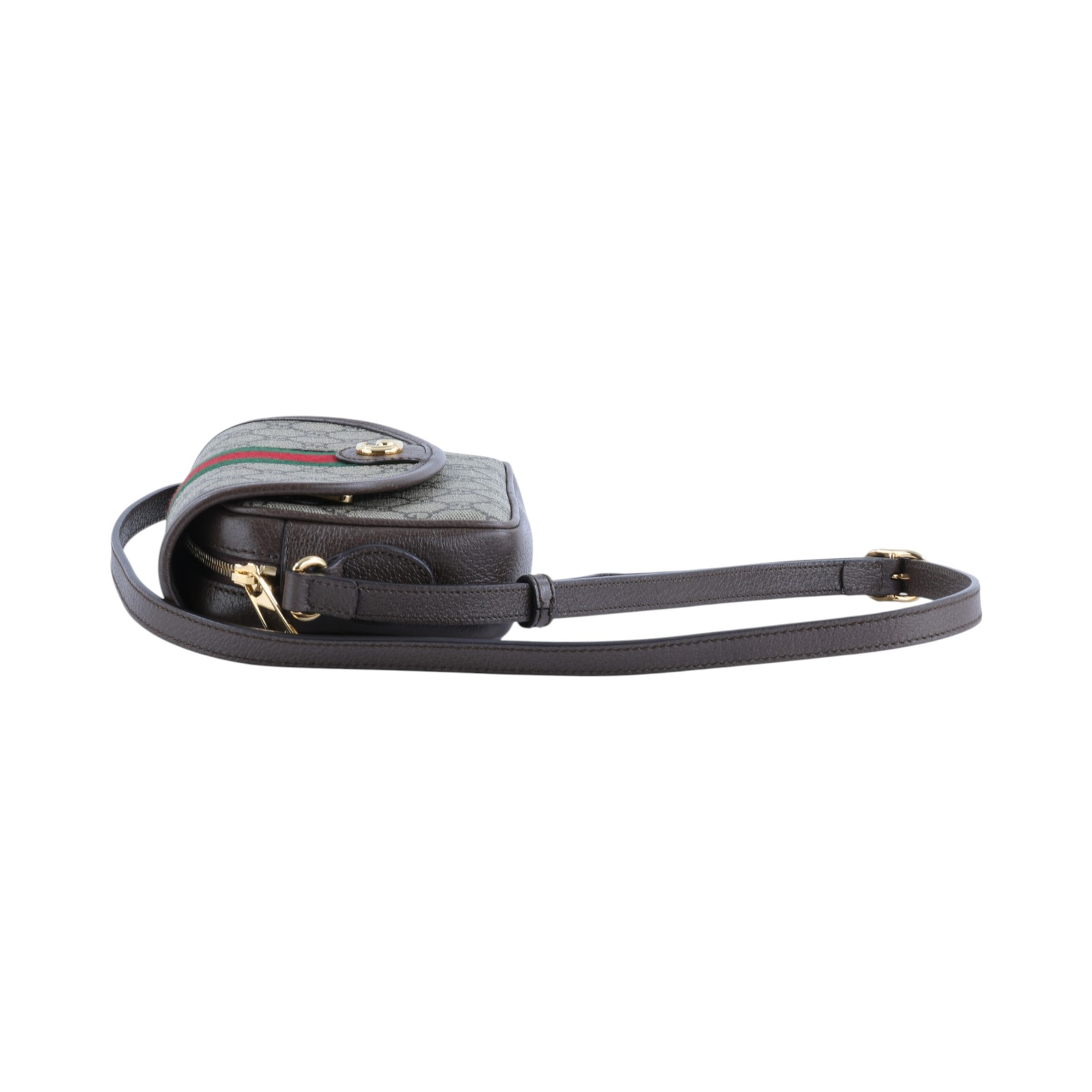 古馳 GUCCI ophidia 拉鍊 迷你 翻蓋 肩背 斜背包 772239 咖OPHIDIA斜背包 無附屬品