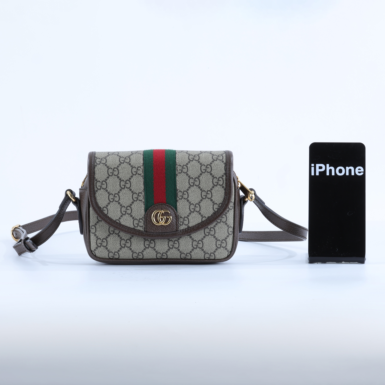 古馳 GUCCI ophidia 拉鍊 迷你 翻蓋 肩背 斜背包 772239 咖OPHIDIA斜背包 無附屬品