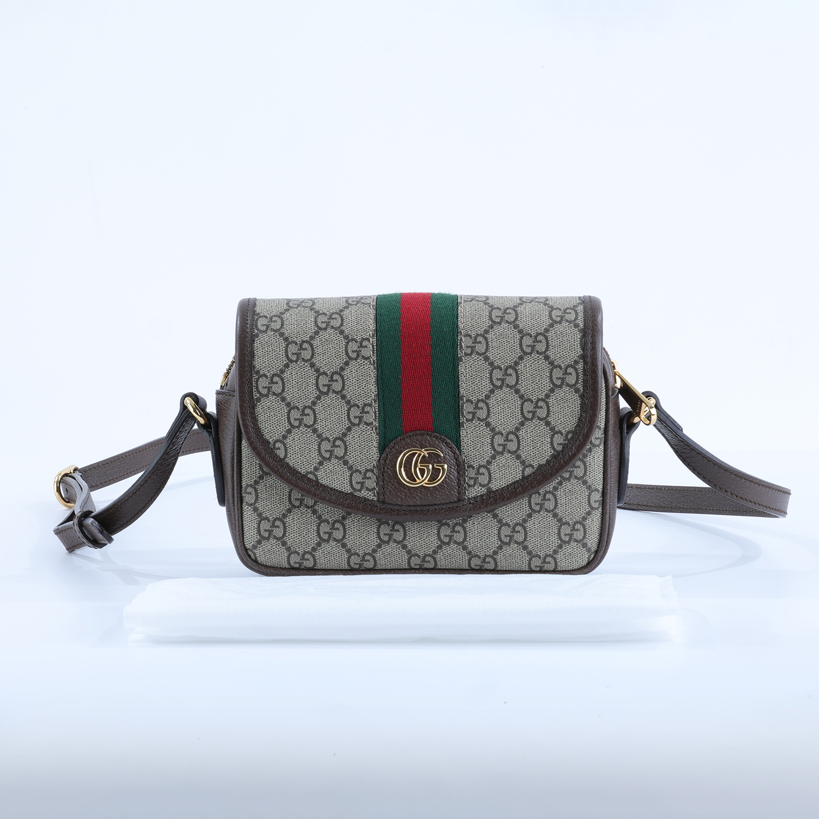 古馳 GUCCI ophidia 拉鍊 迷你 翻蓋 肩背 斜背包 772239 咖OPHIDIA斜背包 無附屬品