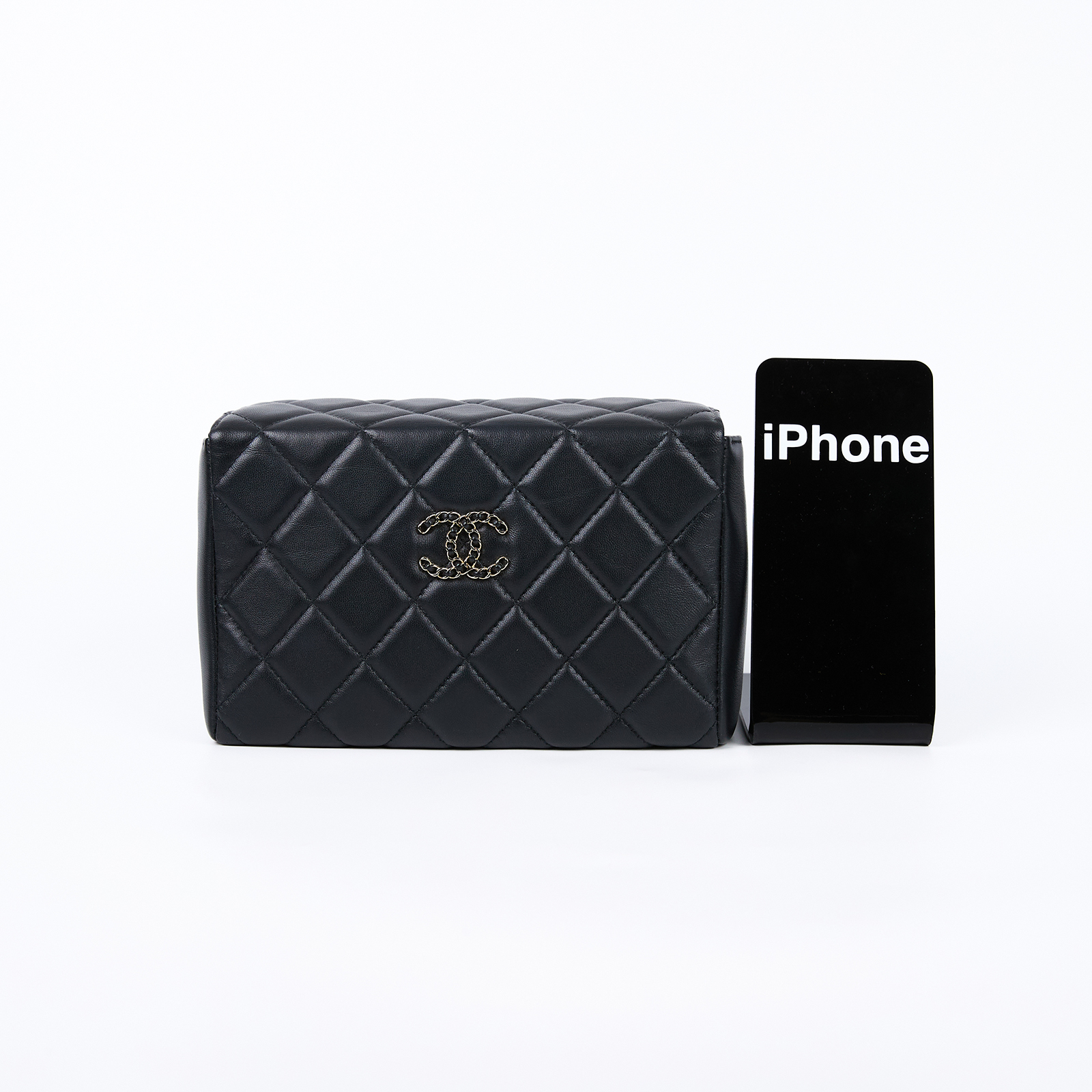 香奈兒 CHANEL 肩背包 斜背包 AS3057 晶片款 黑金羊19翻蓋相機包 原廠盒子