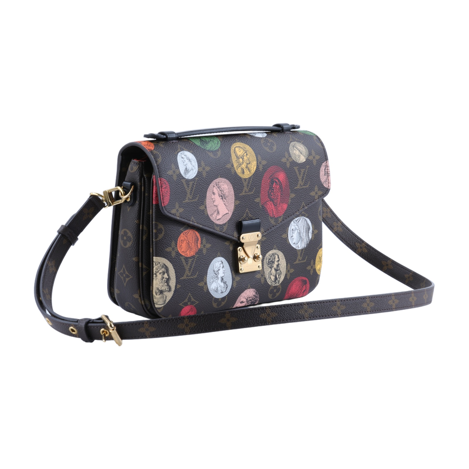 路易威登 LOUIS VUITTON Pochette Metis MM 郵差包 肩背包 斜背包 Cameo M59257 晶片款  防塵袋/背帶