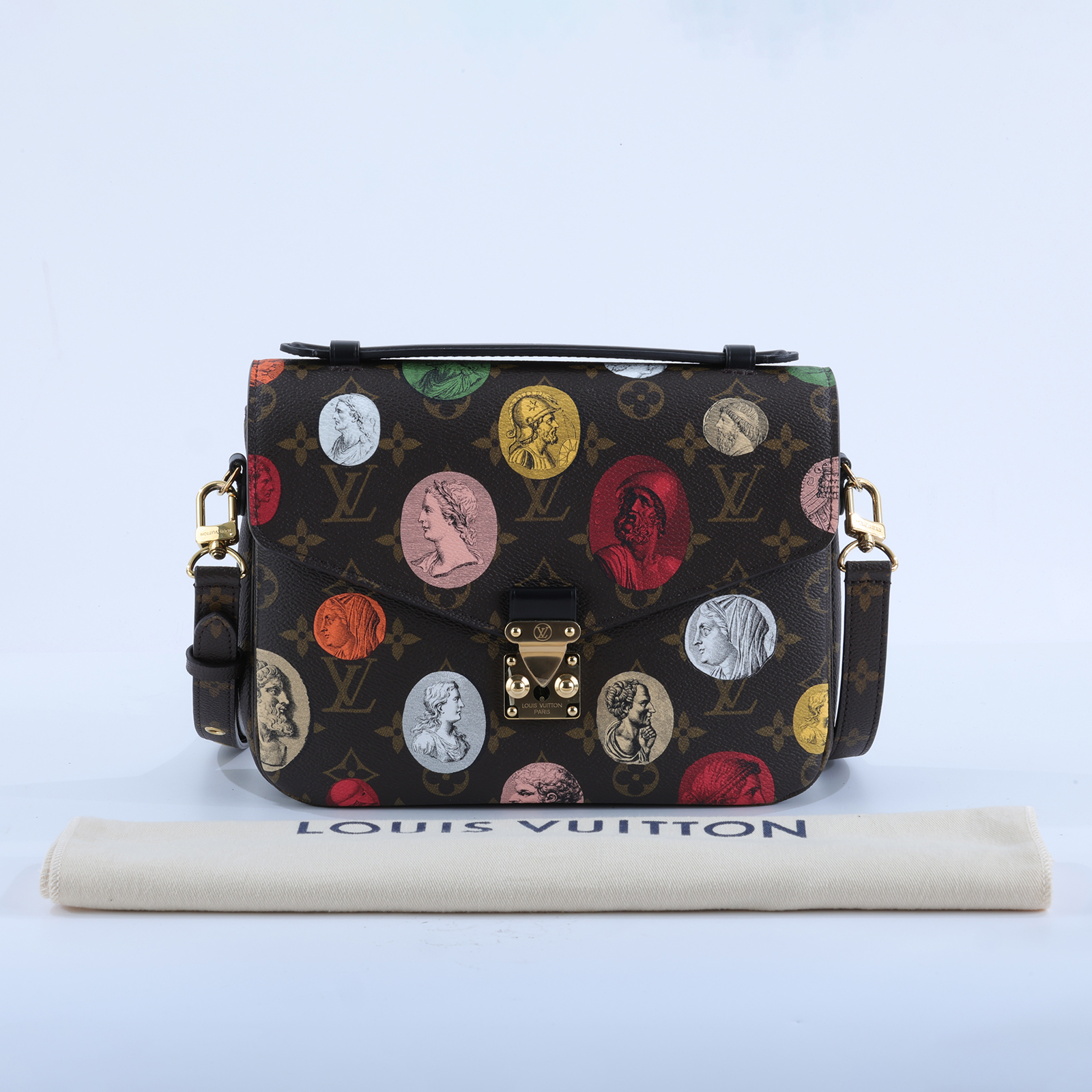 路易威登 LOUIS VUITTON Pochette Metis MM 郵差包 肩背包 斜背包 Cameo M59257 晶片款  防塵袋/背帶