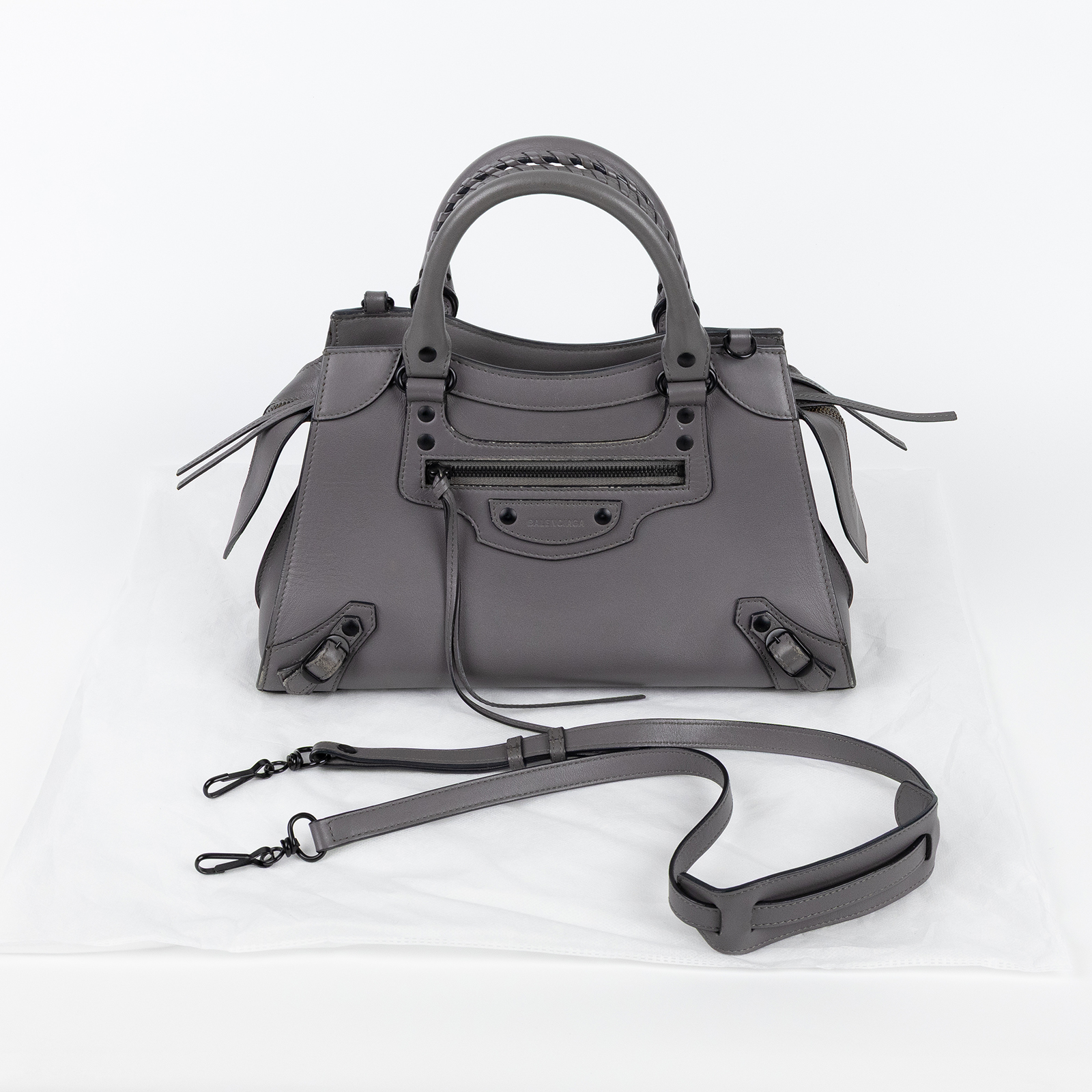 巴黎世家 BALENCIAGA NEO CLASSIC CITY 經典款 機車包 63852111R17 灰NEO CLASSIC CITY 背帶